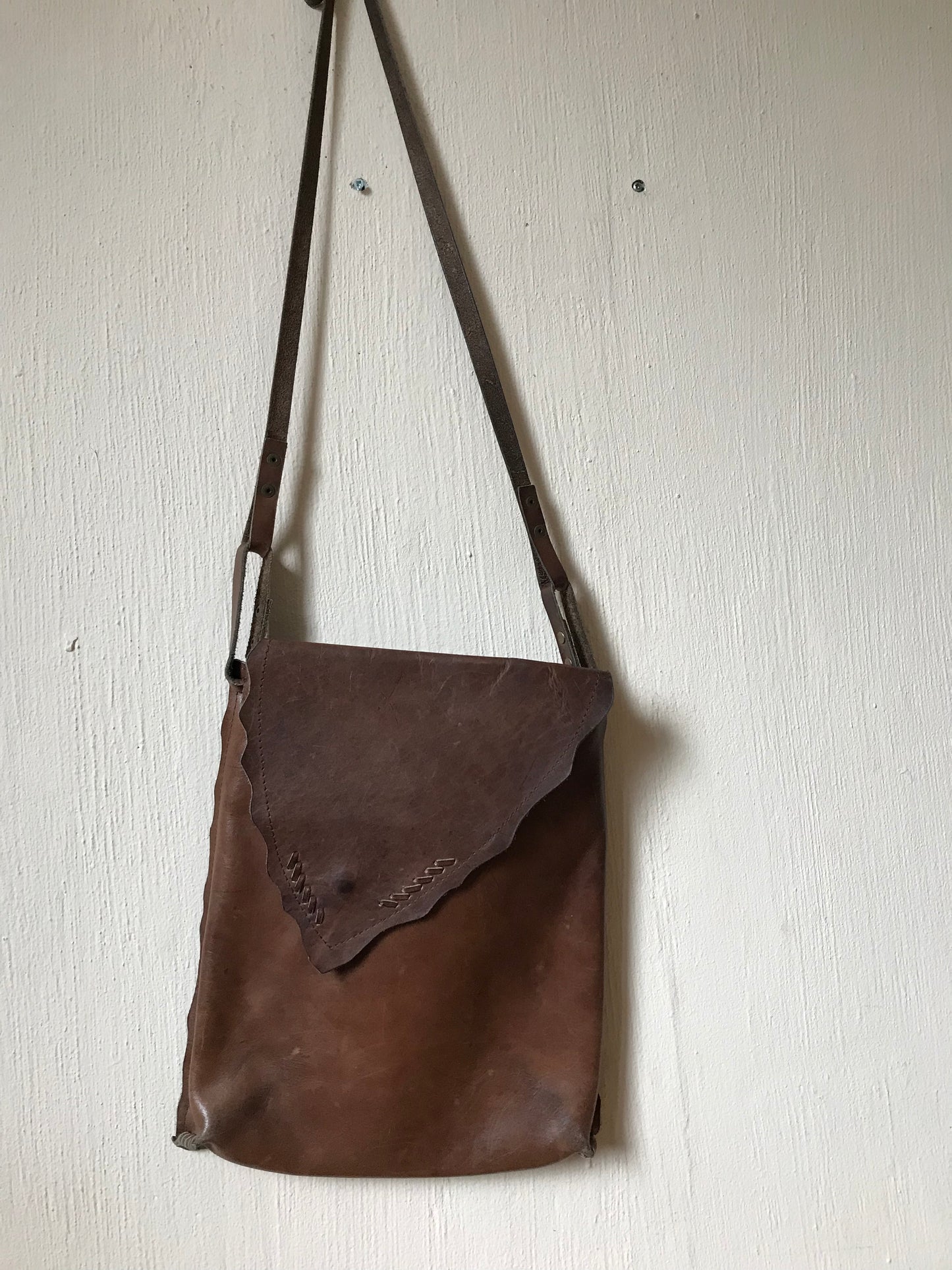 Vintage leather totebag