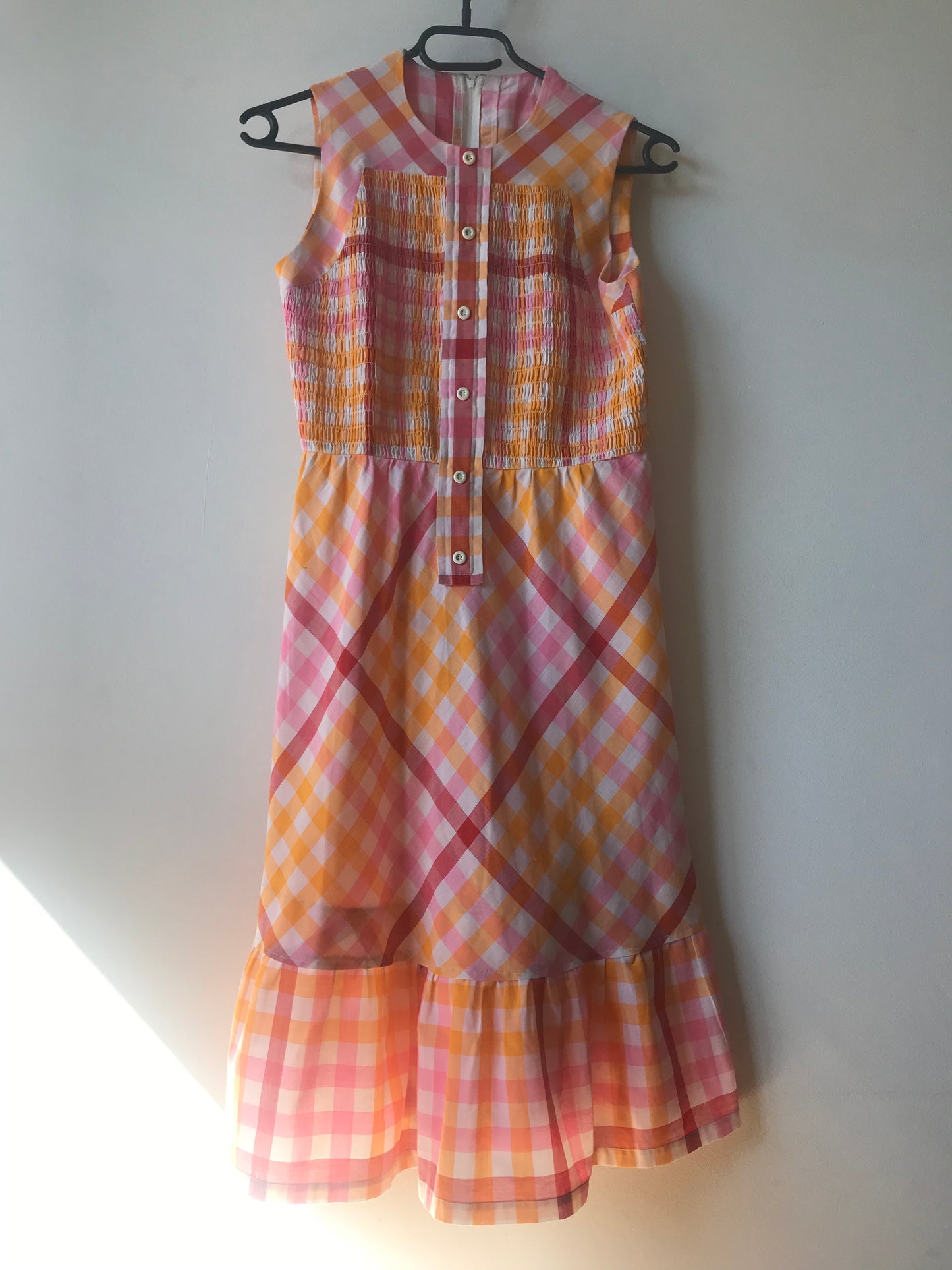 Vintage checkered midi dress