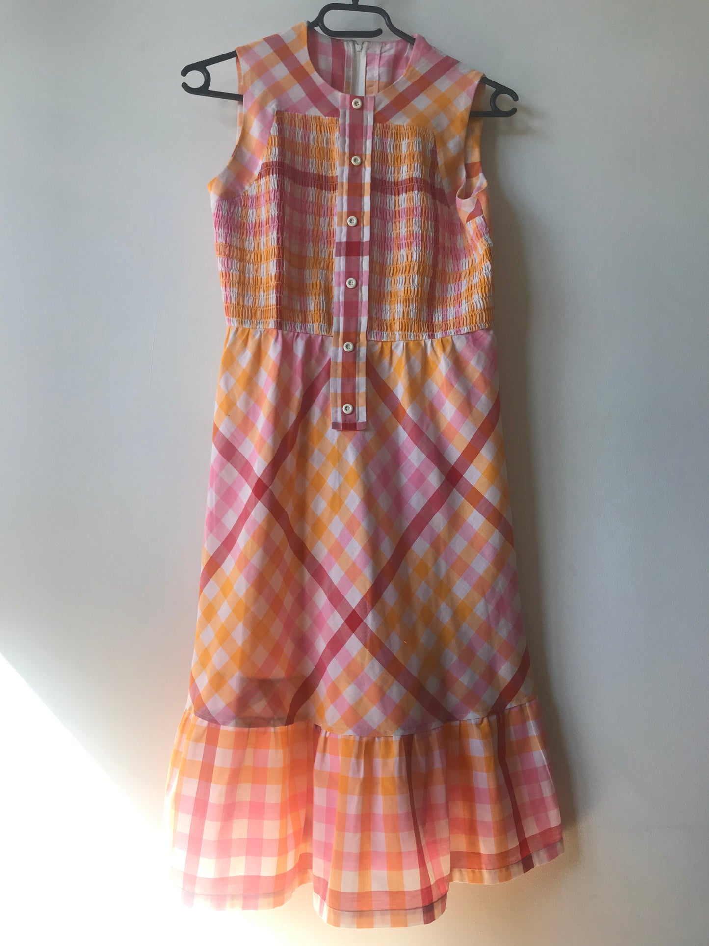 Vintage checkered midi dress