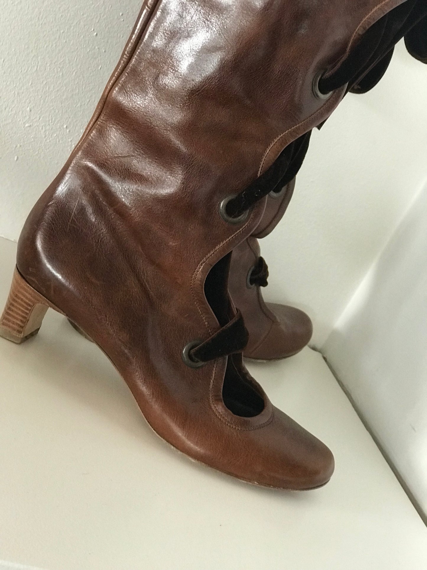 Vintage knee length boots