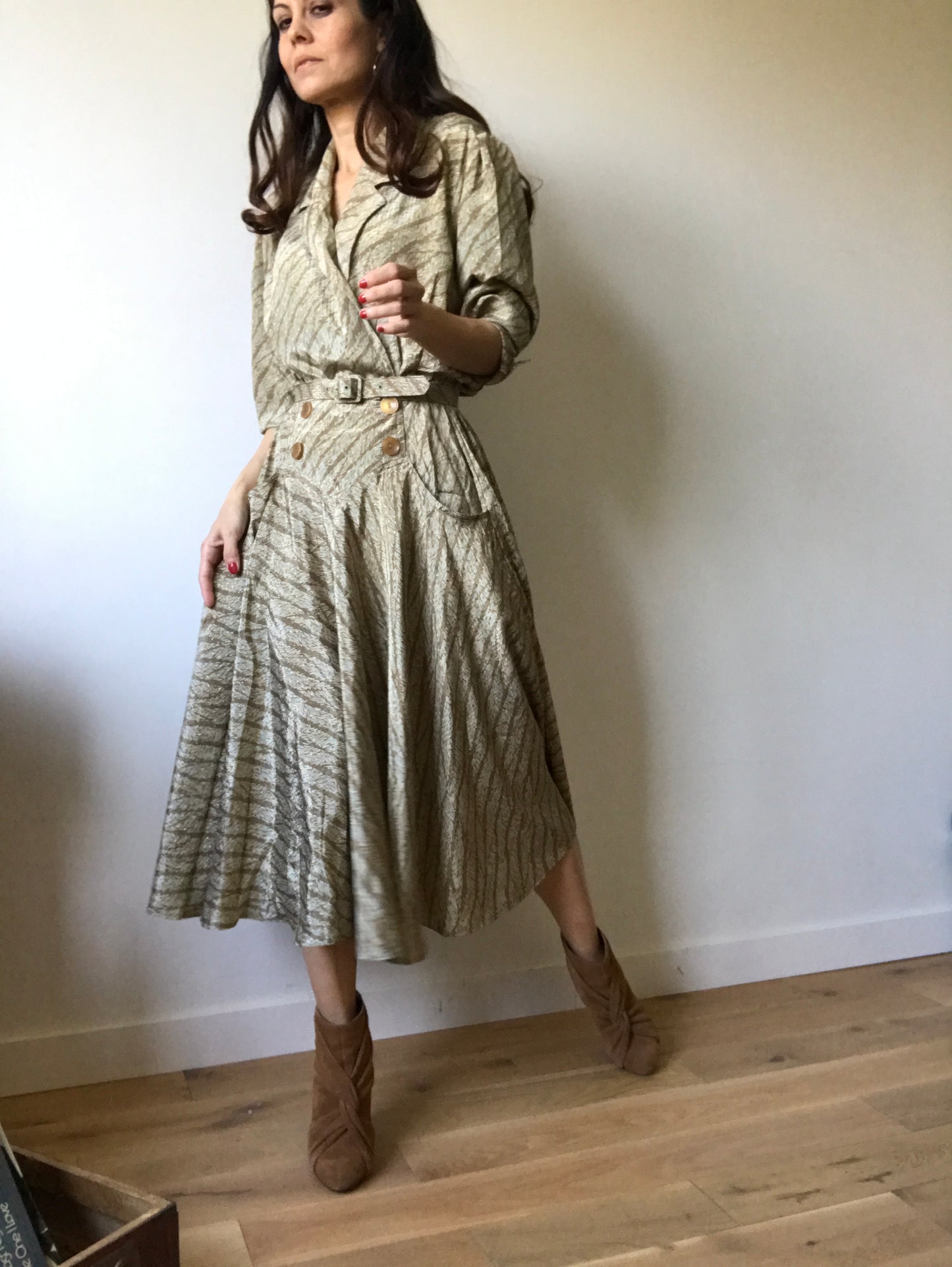 vintage midi dress 80s