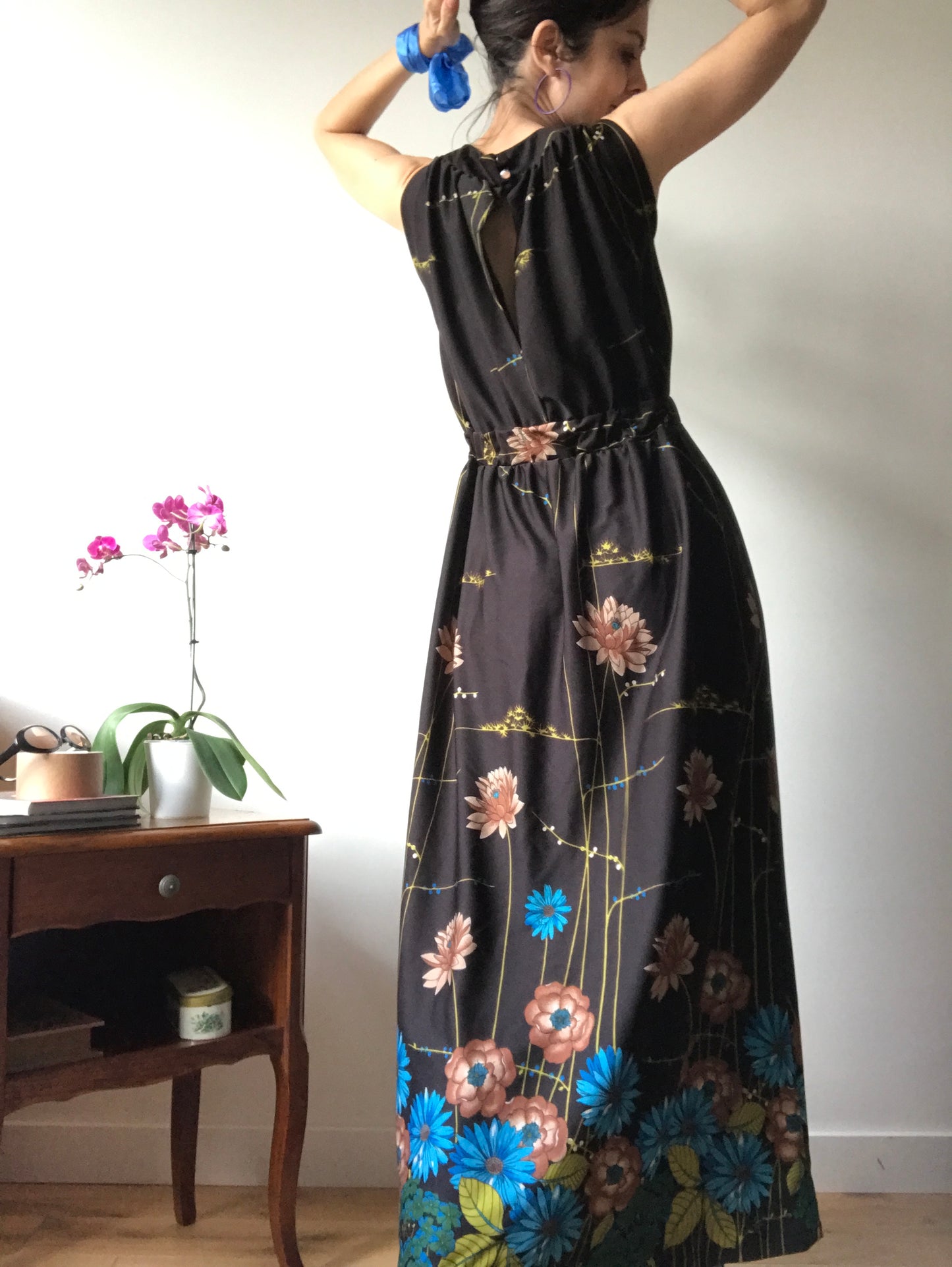 70s vintage maxi dress