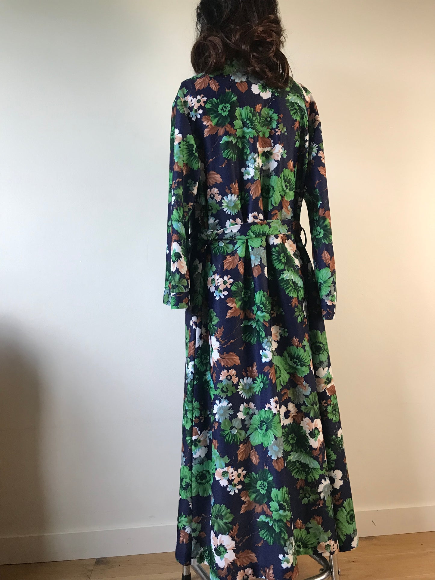 Vintage belted maxi dressing gown