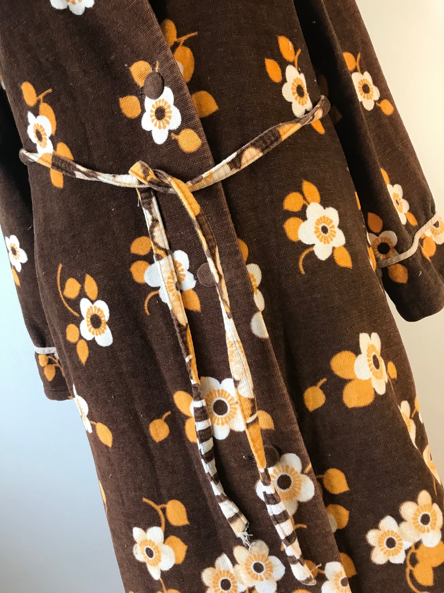 retro floral print dressing gown