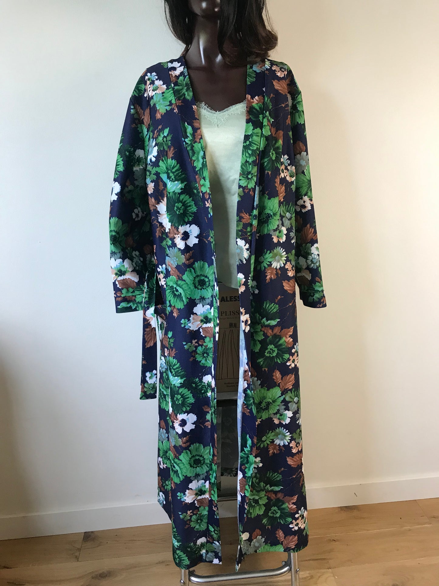 Vintage belted maxi dressing gown