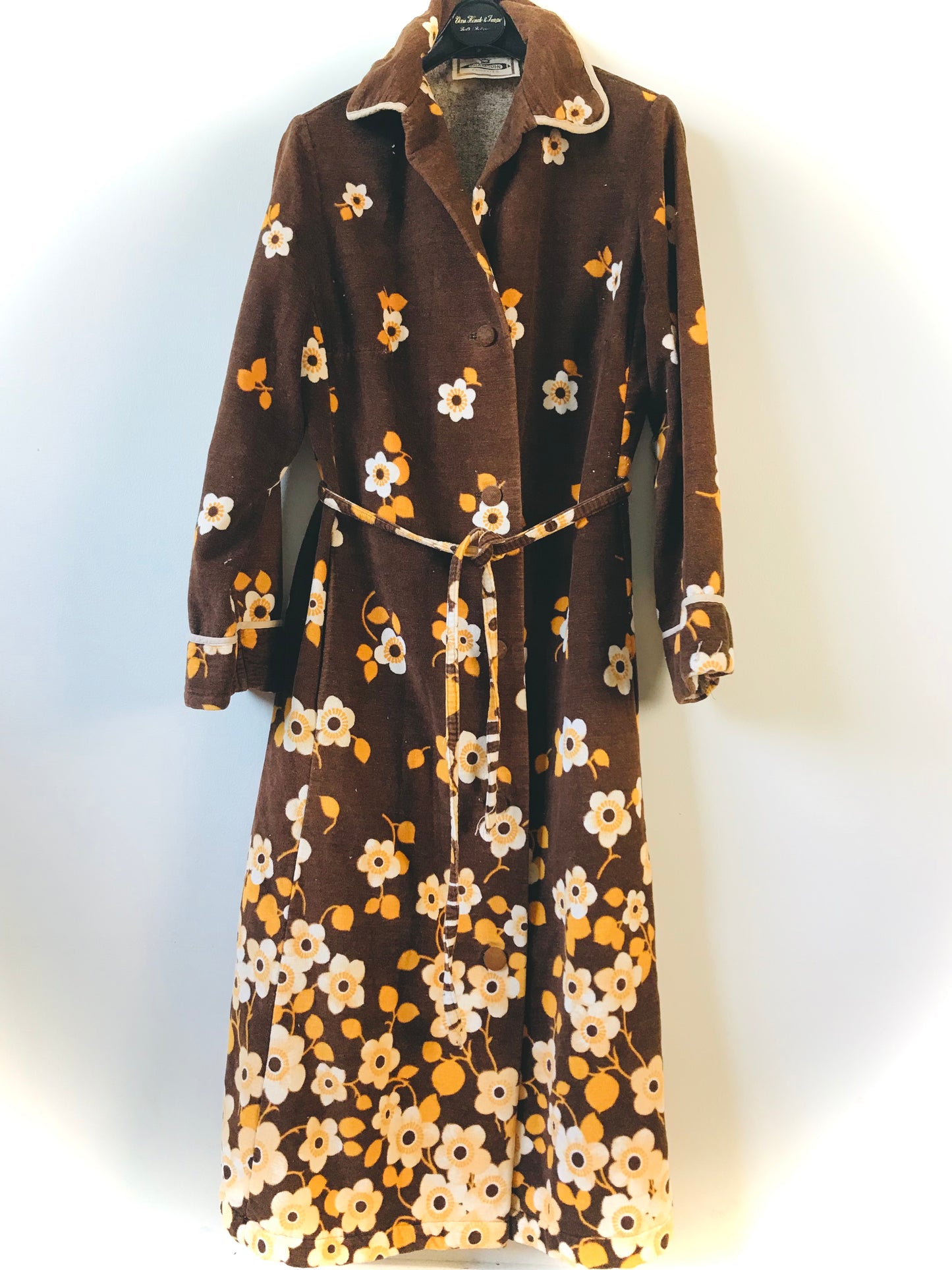 retro floral print dressing gown