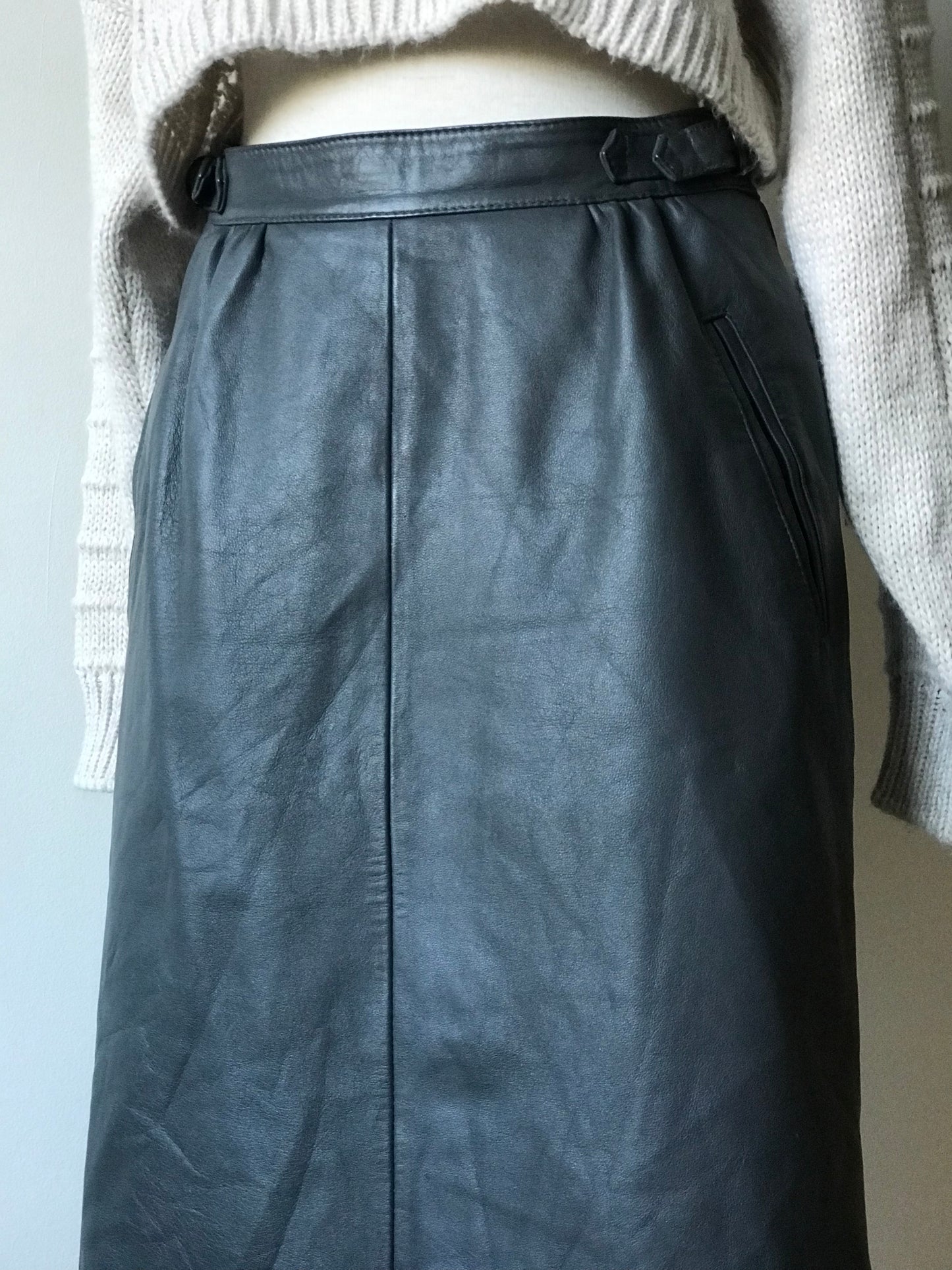 Vintage leather skirt