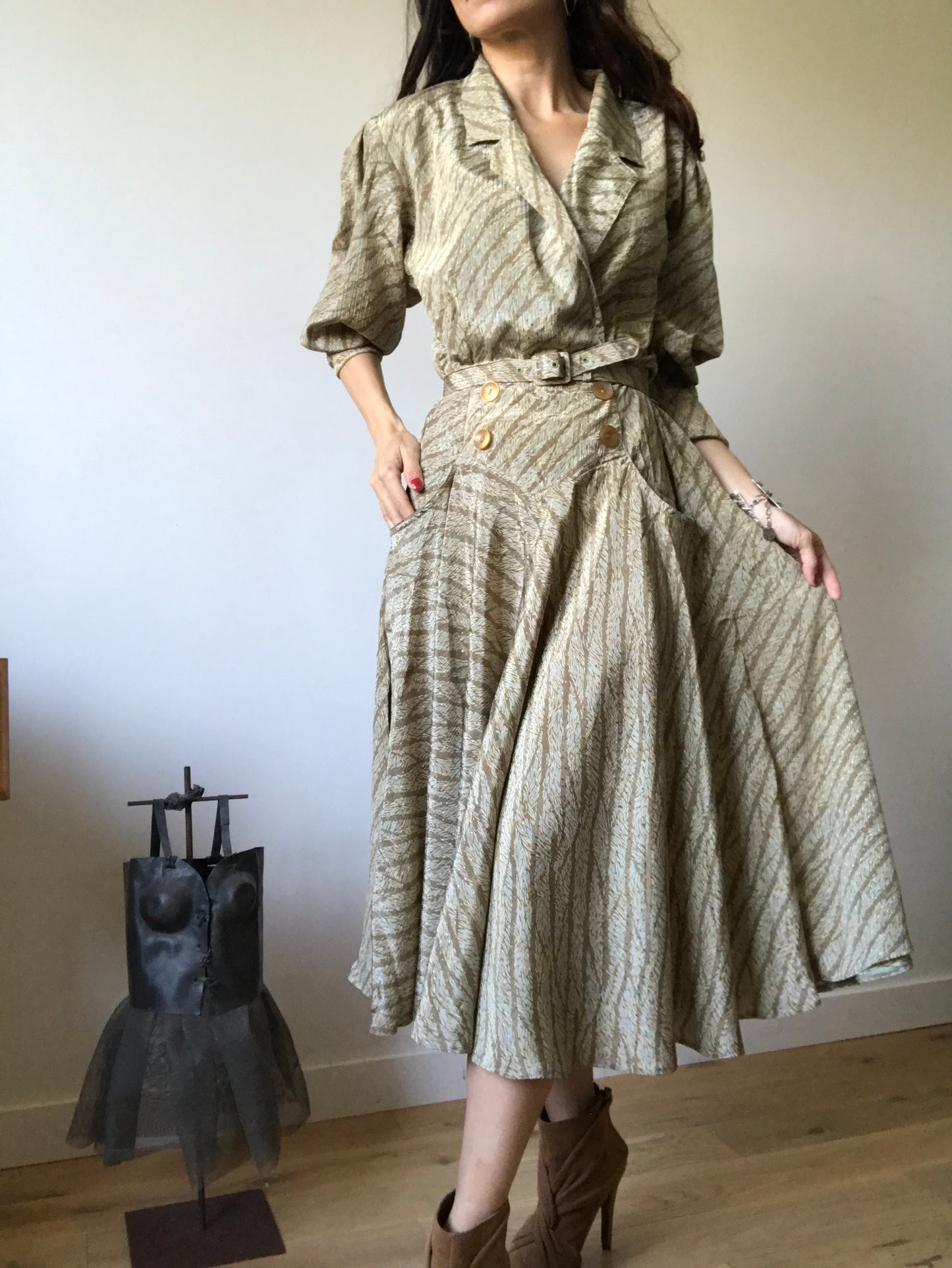 vintage midi dress 80s