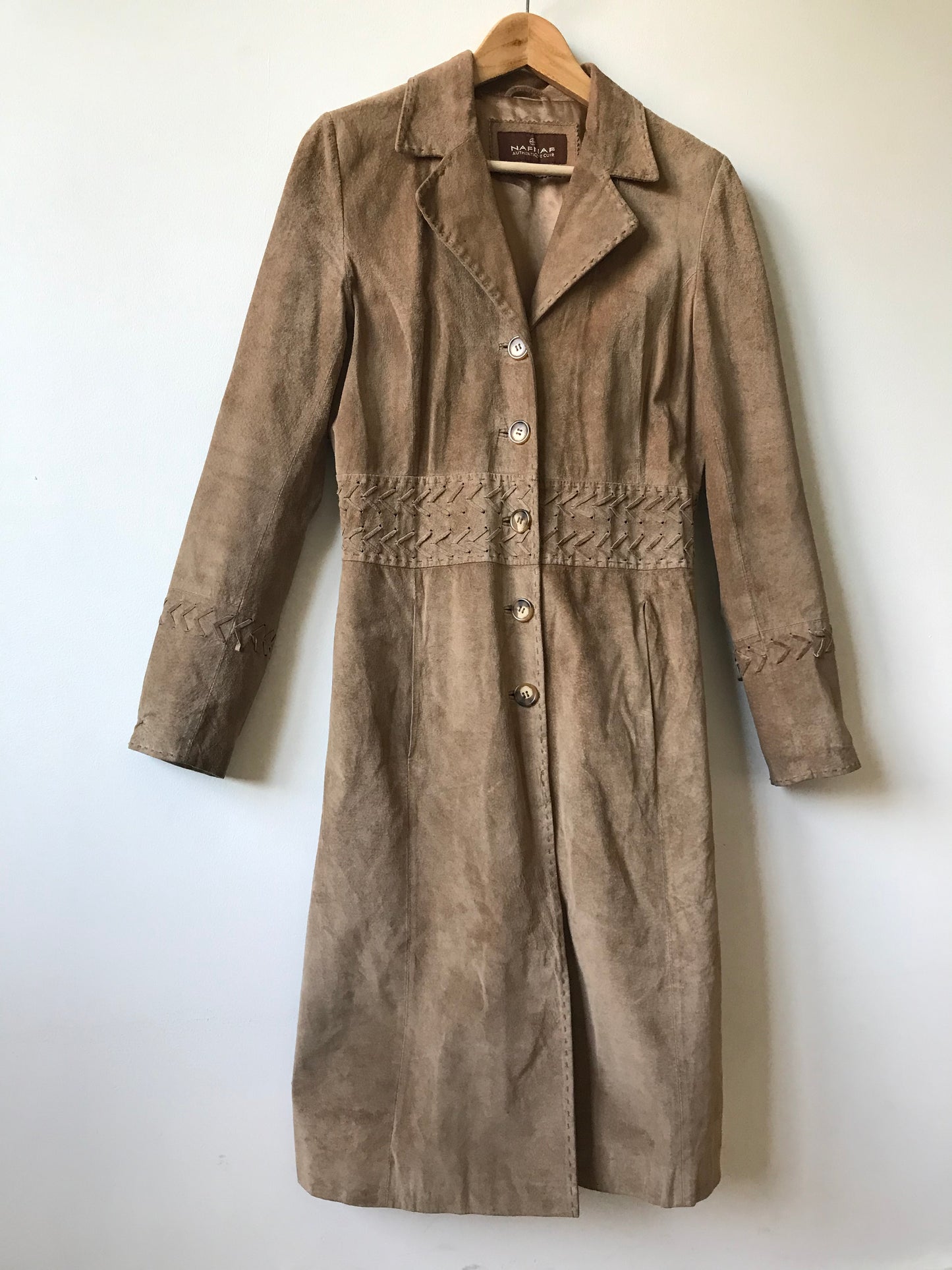 Naf Naf suede coat 90s