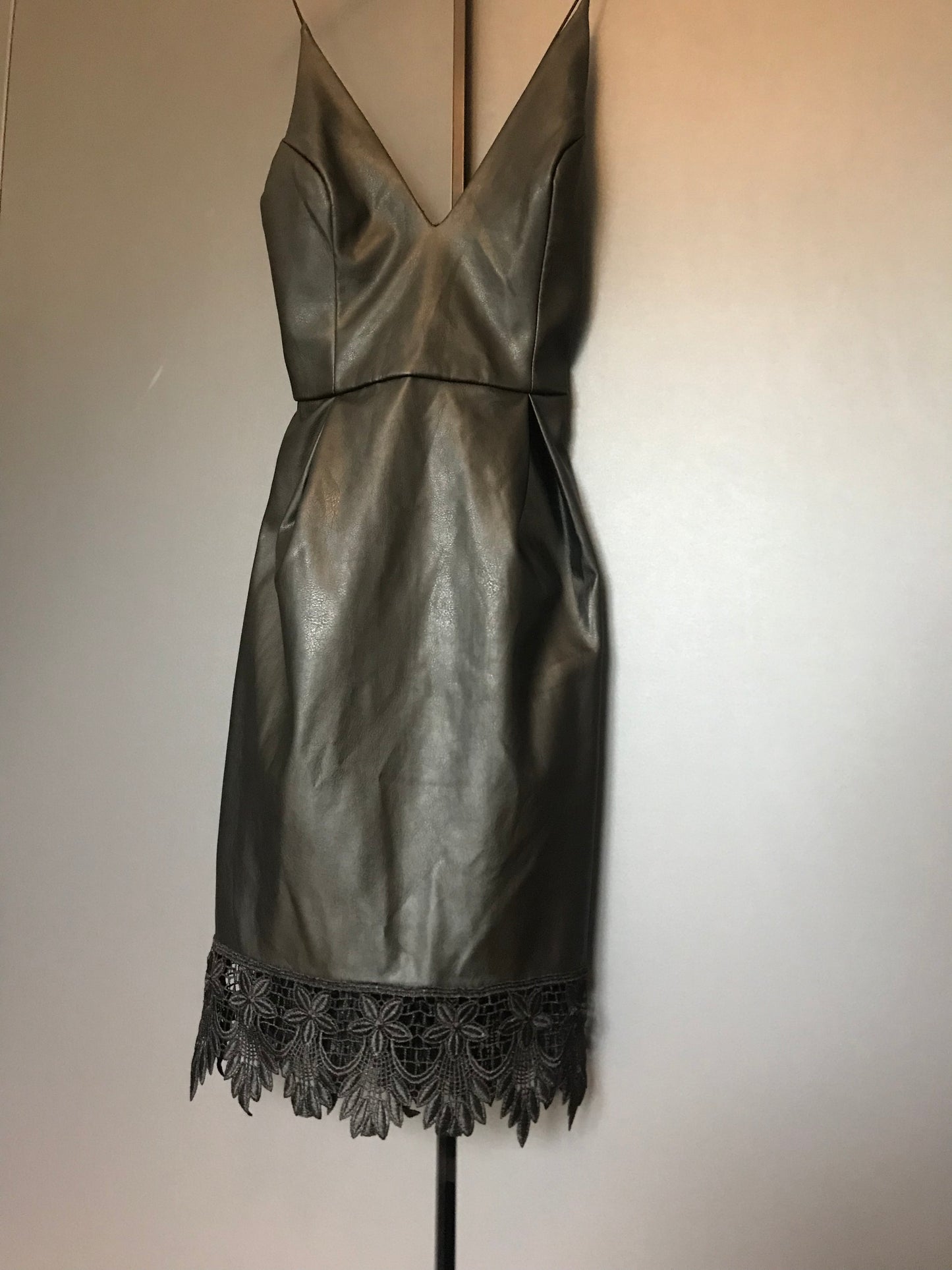 Vintage leather look dress