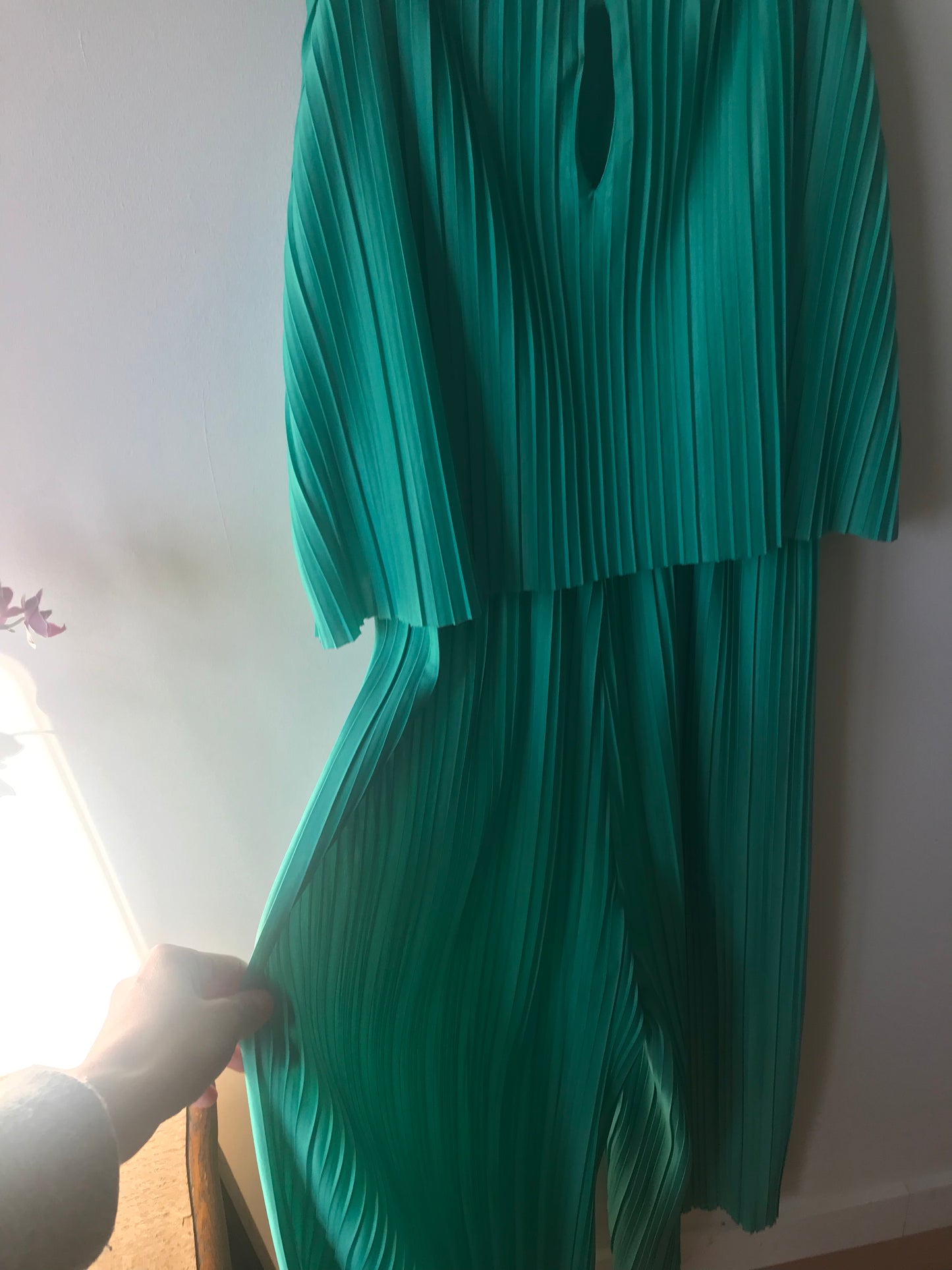 Pleated jumpsuit