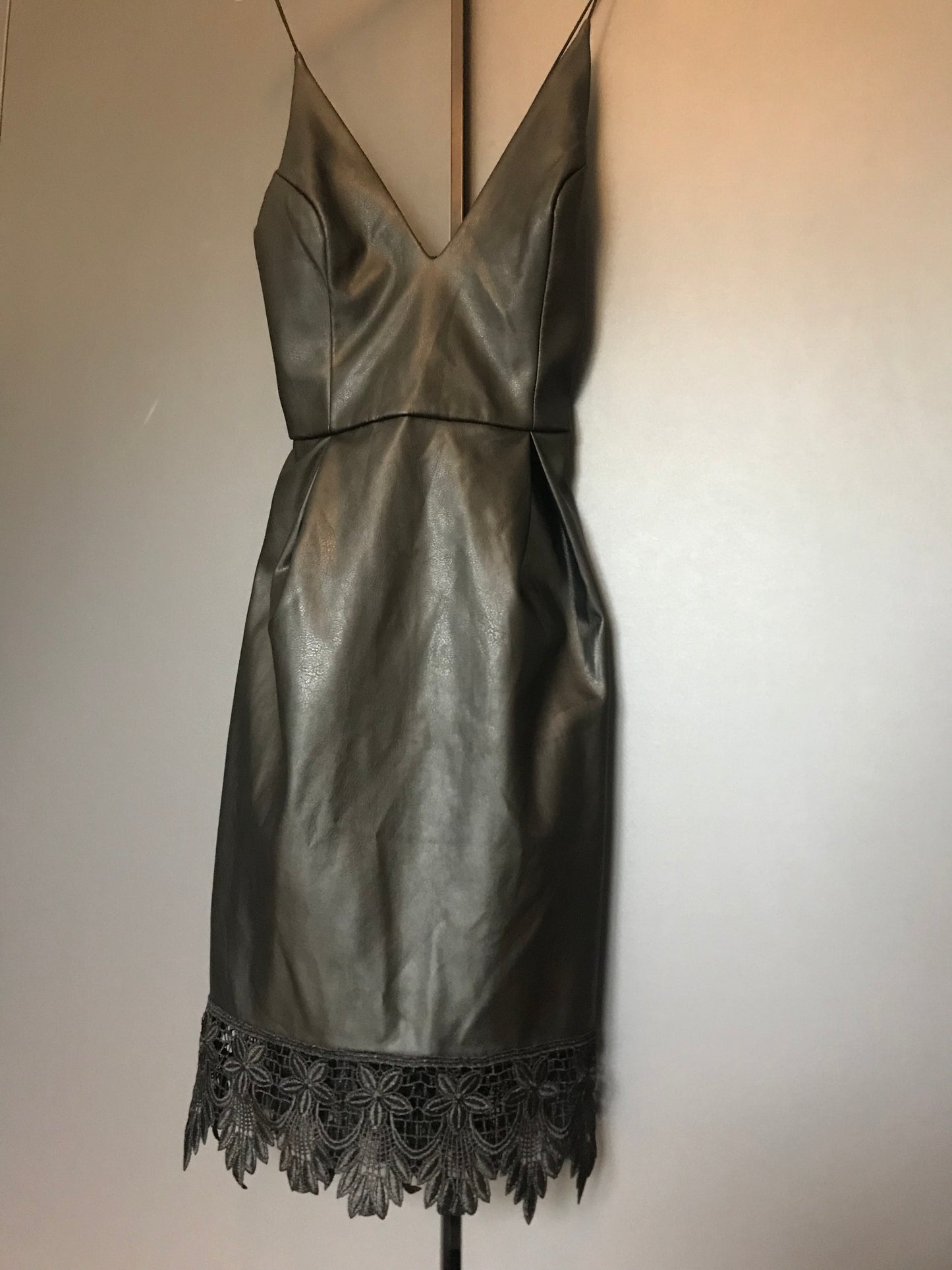 Vintage leather look dress