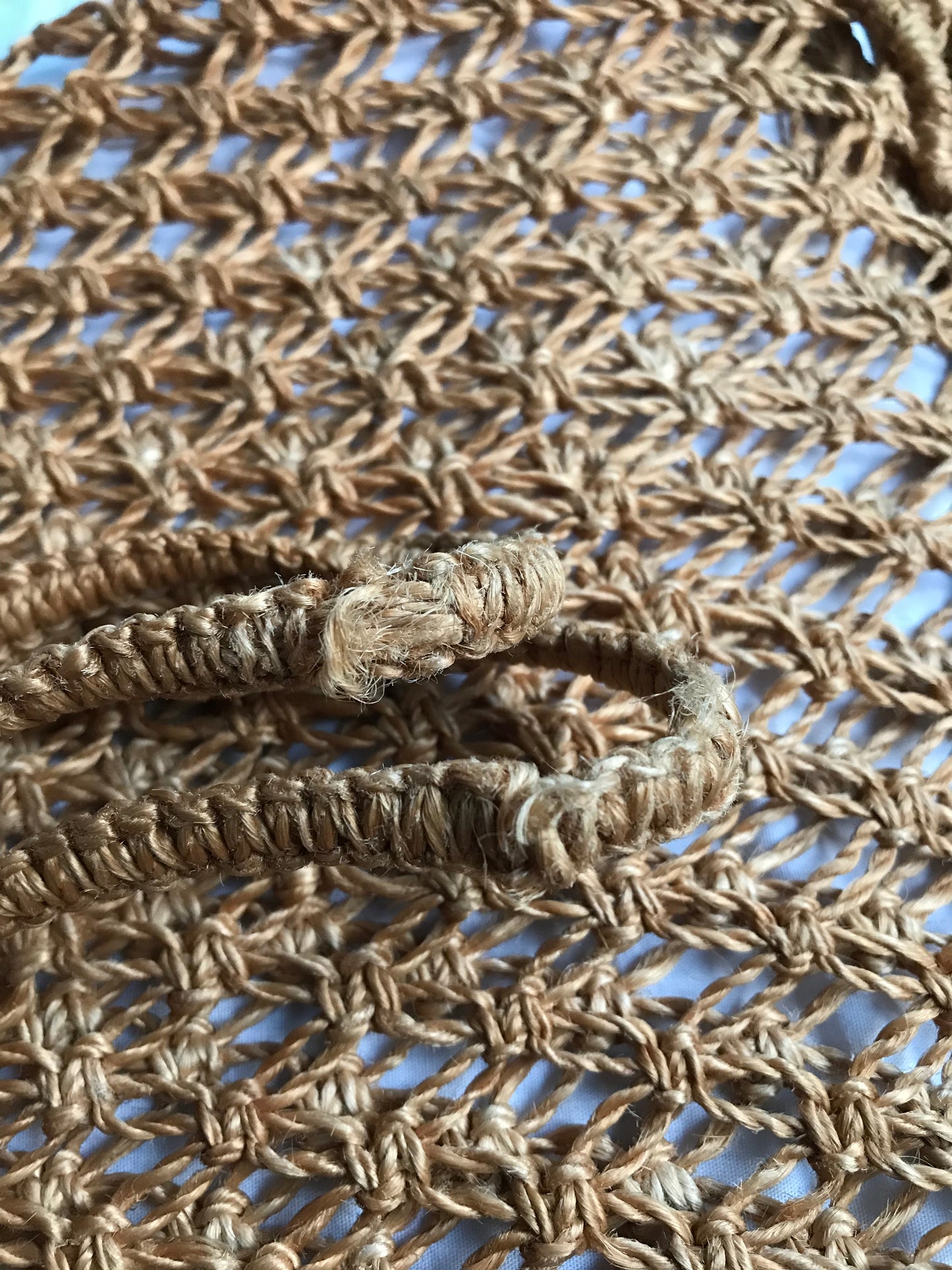 Vintage macrame shopper