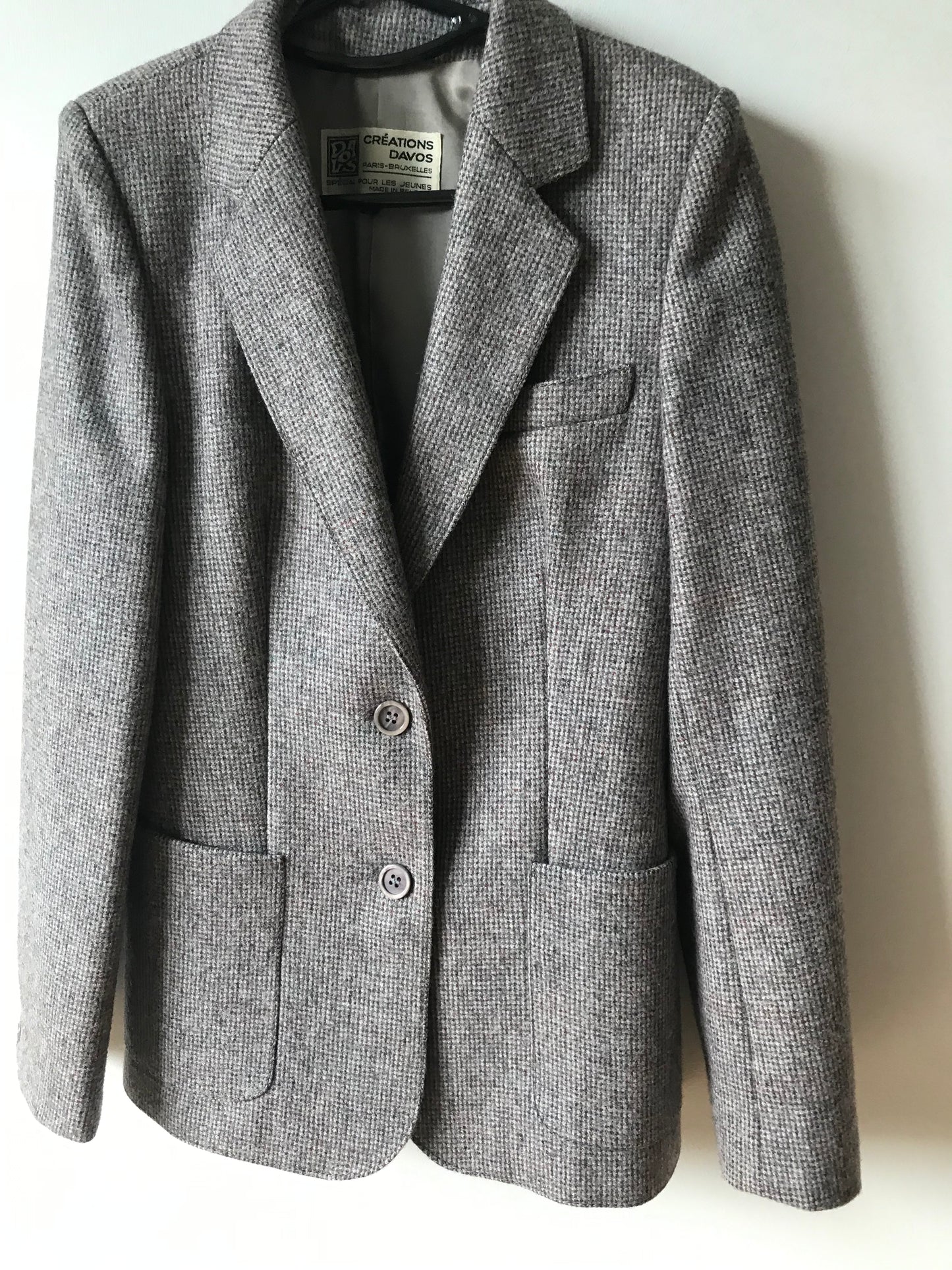 90s Vintage wool skirt suit