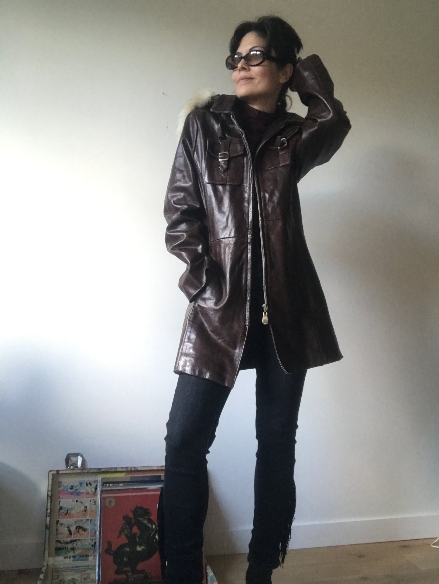 Vintage leather coat