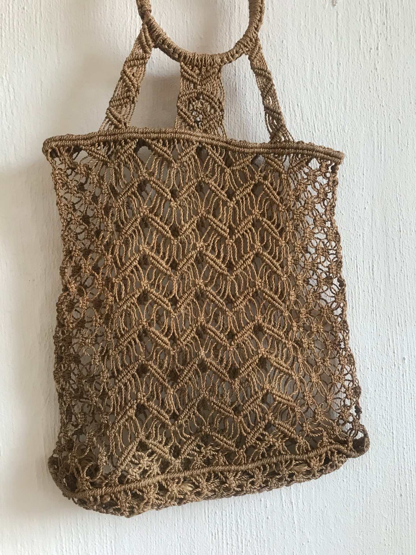 Vintage macrame purse