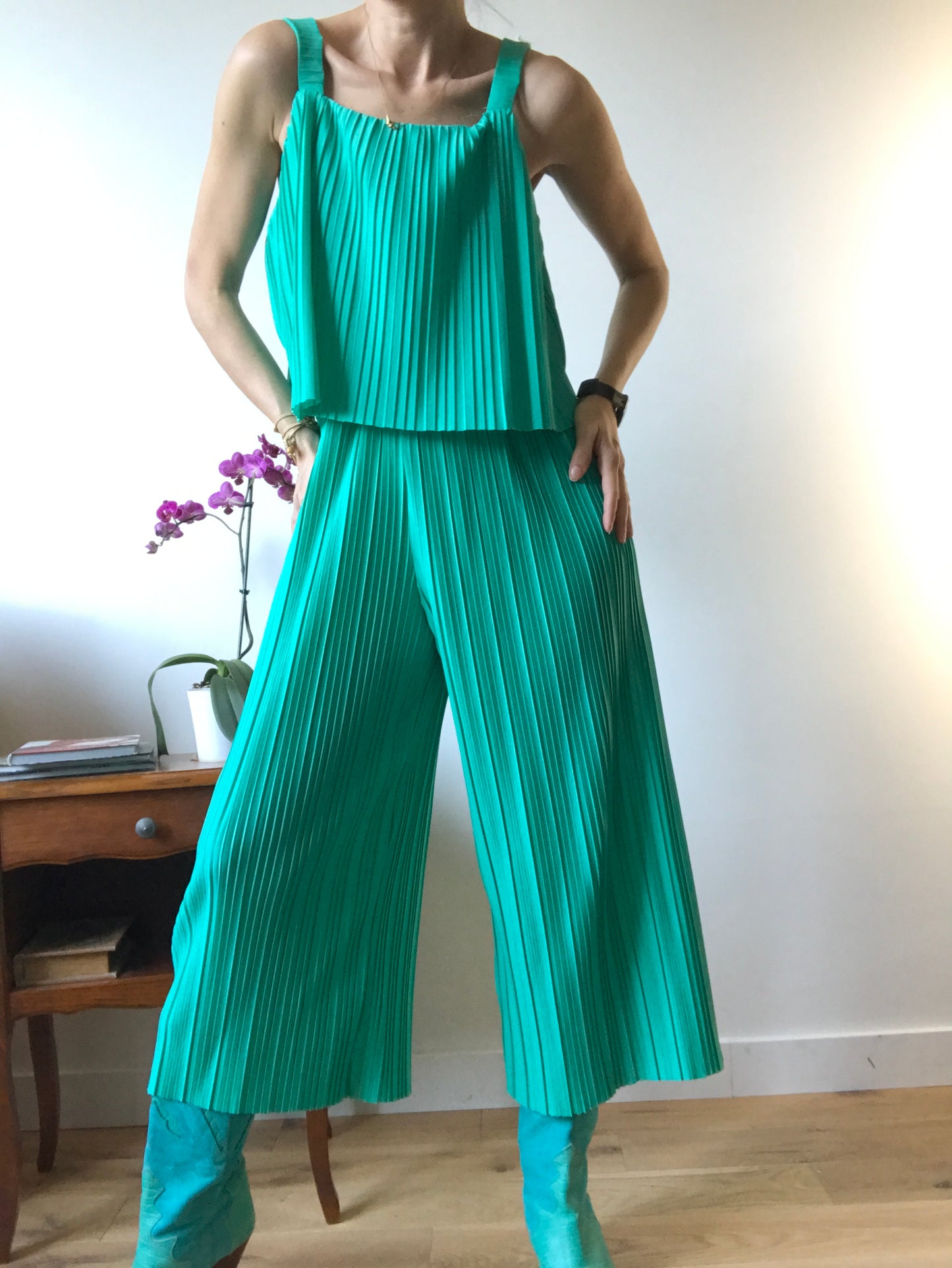 Pleated jumpsuit