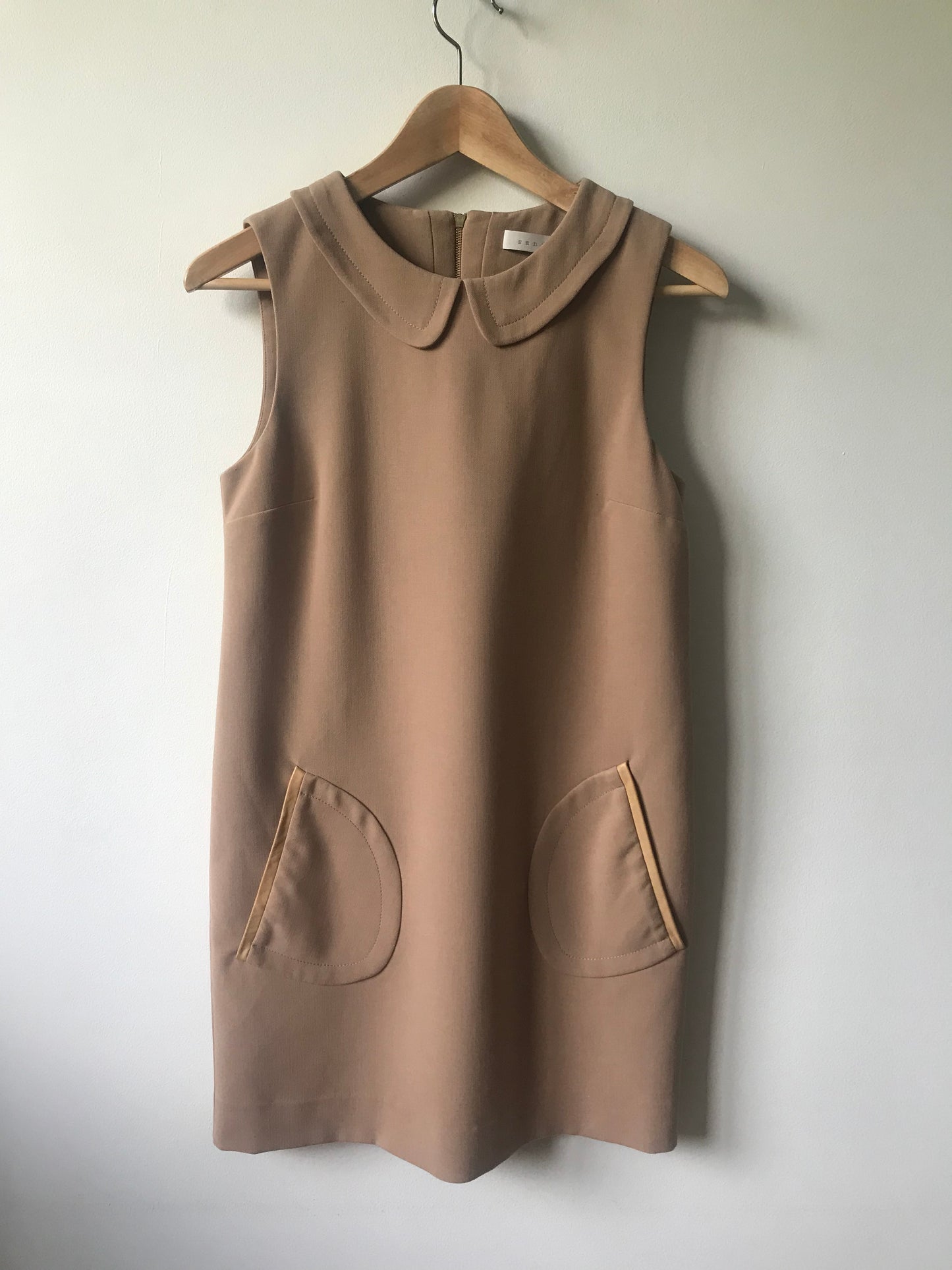 Sandro dress with leather details