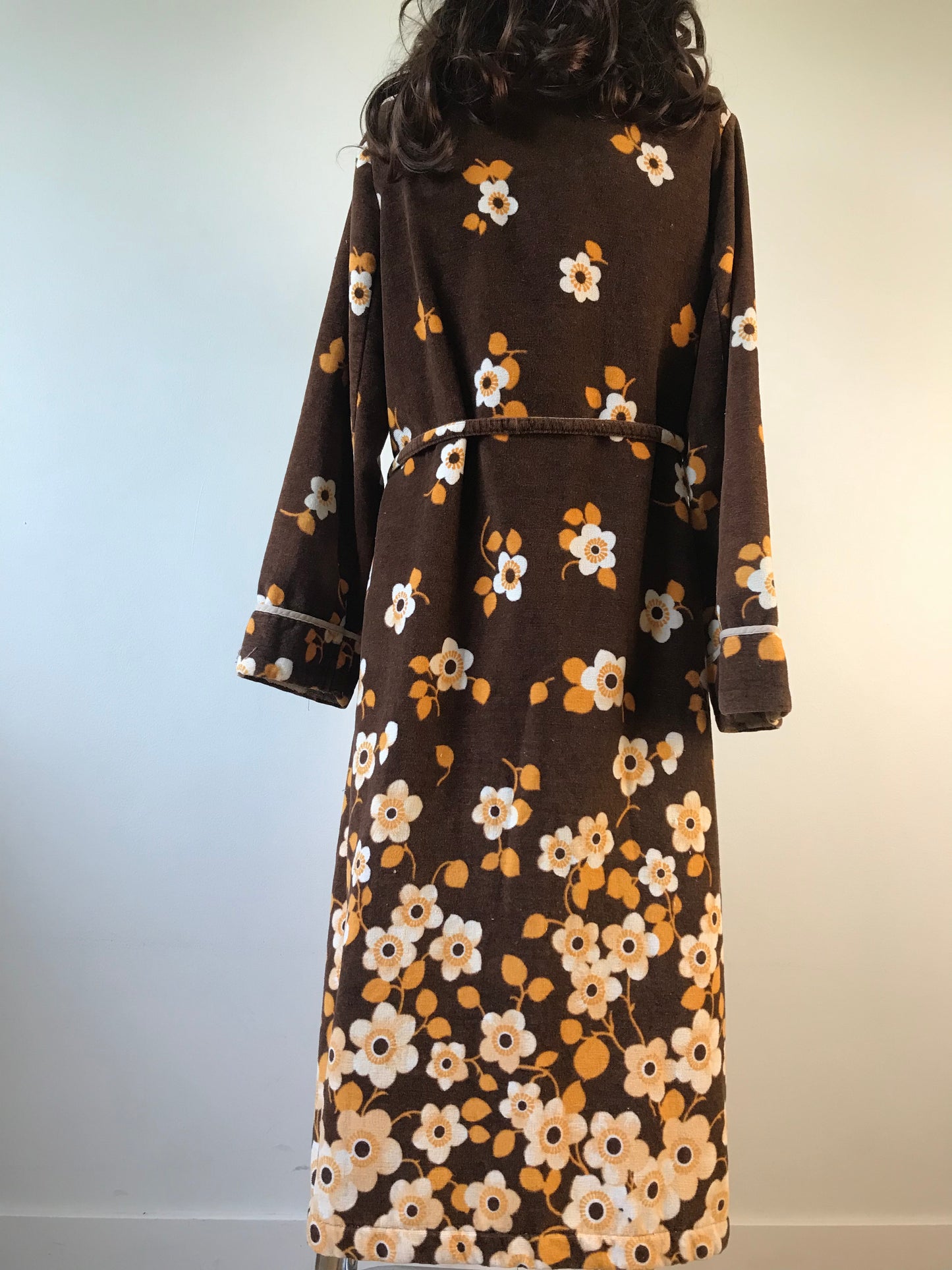 retro floral print dressing gown