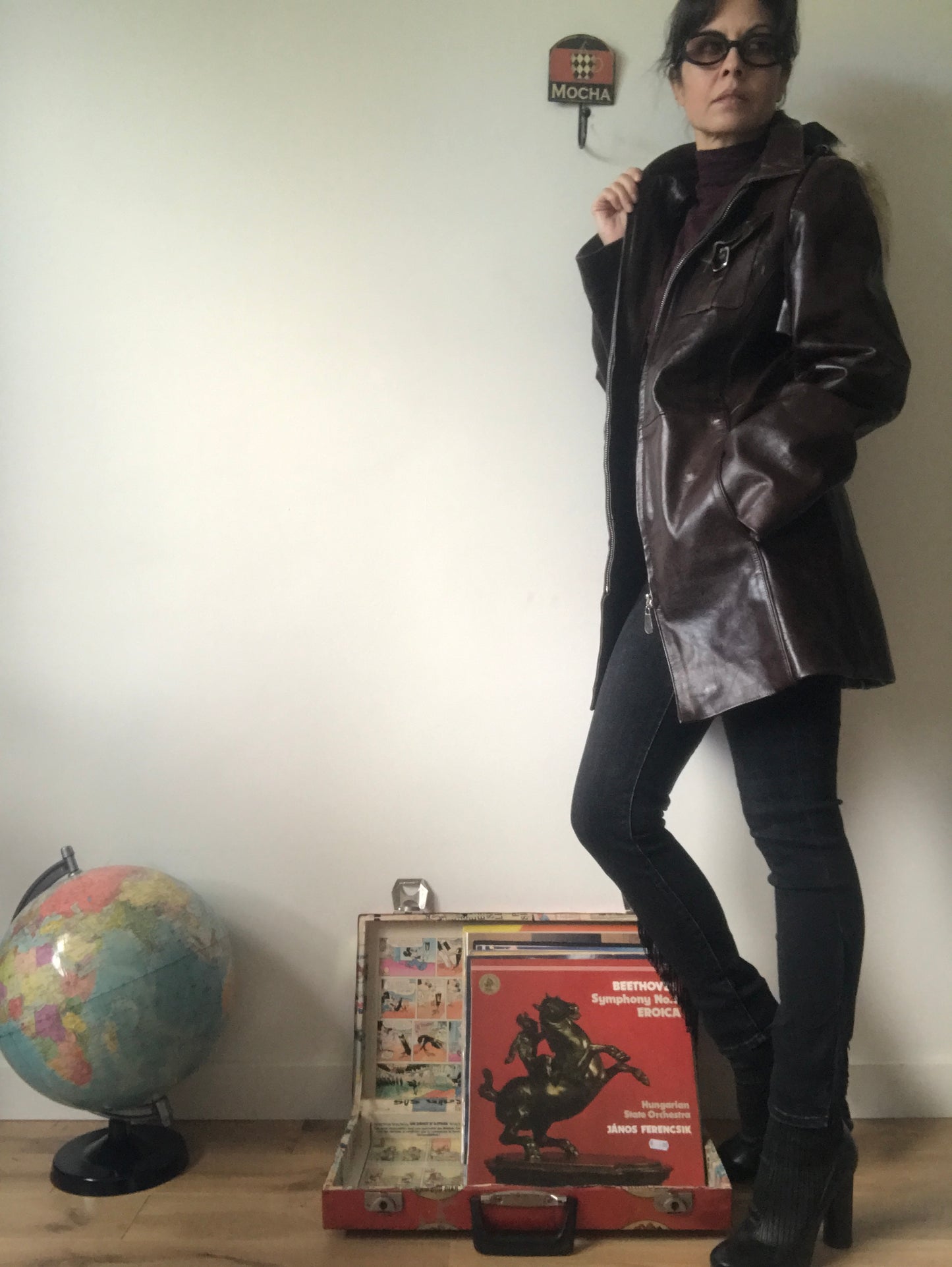 Vintage leather coat