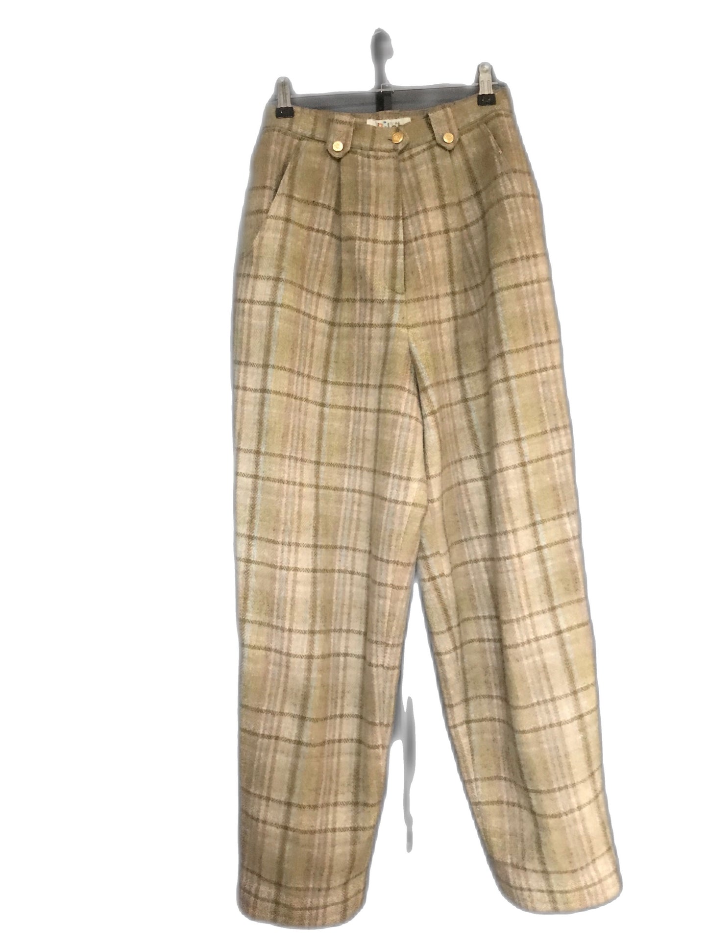 Wool pleated trousers