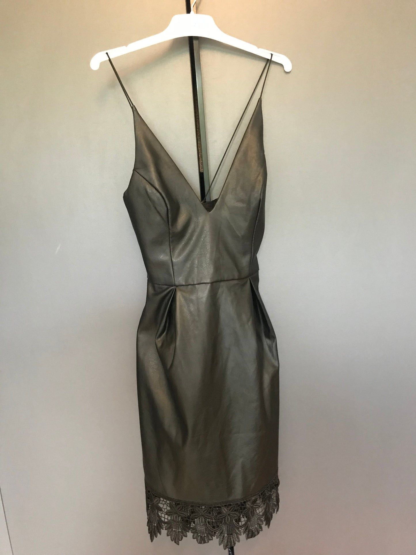 Vintage leather look dress