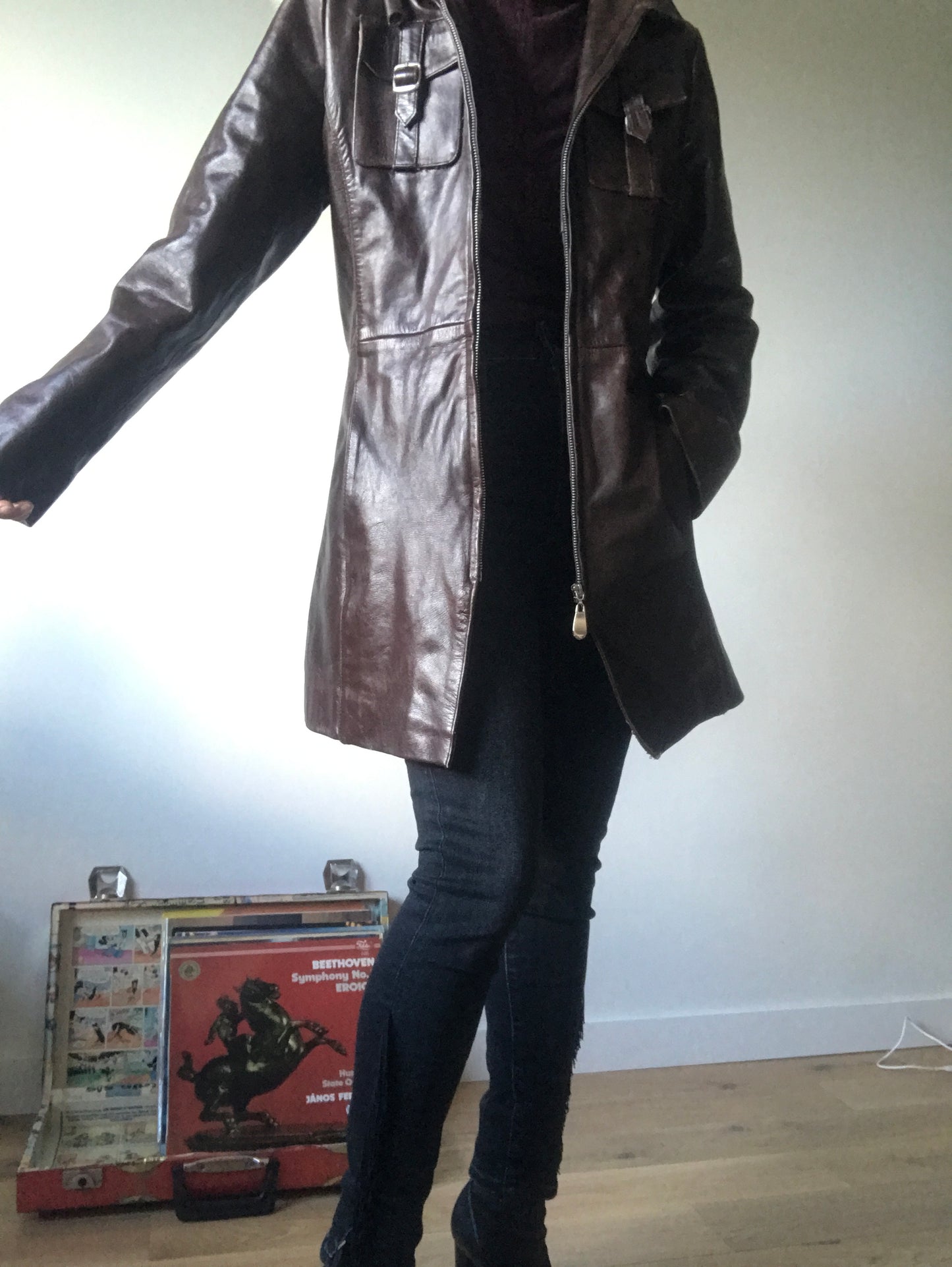 Vintage leather coat