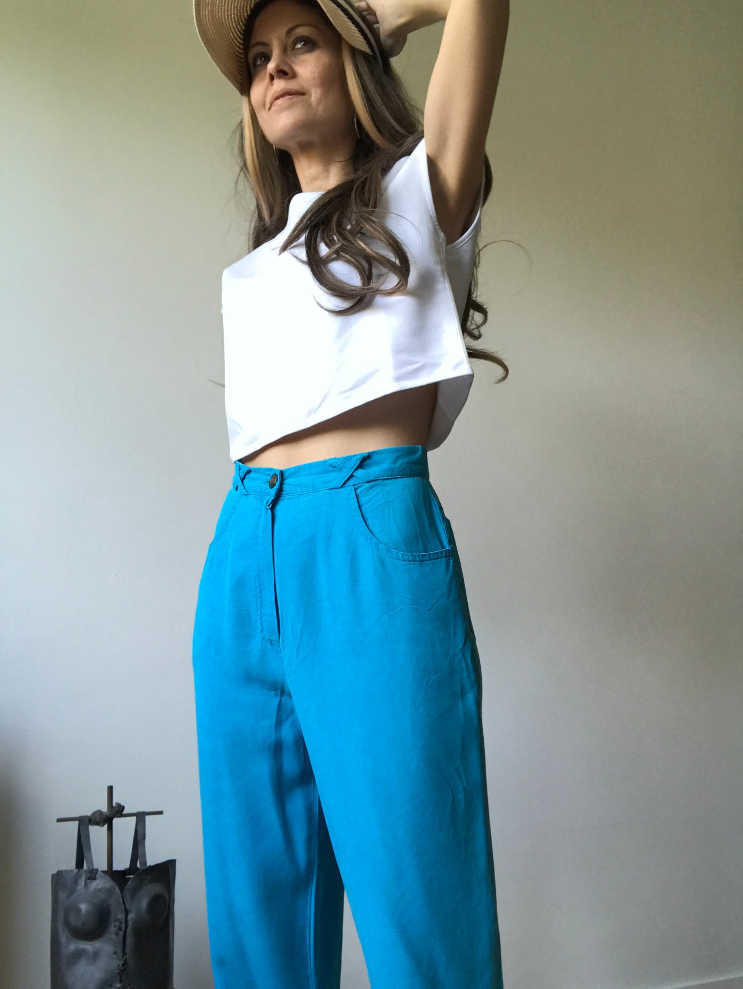 Vintage 90s high waist coton pants