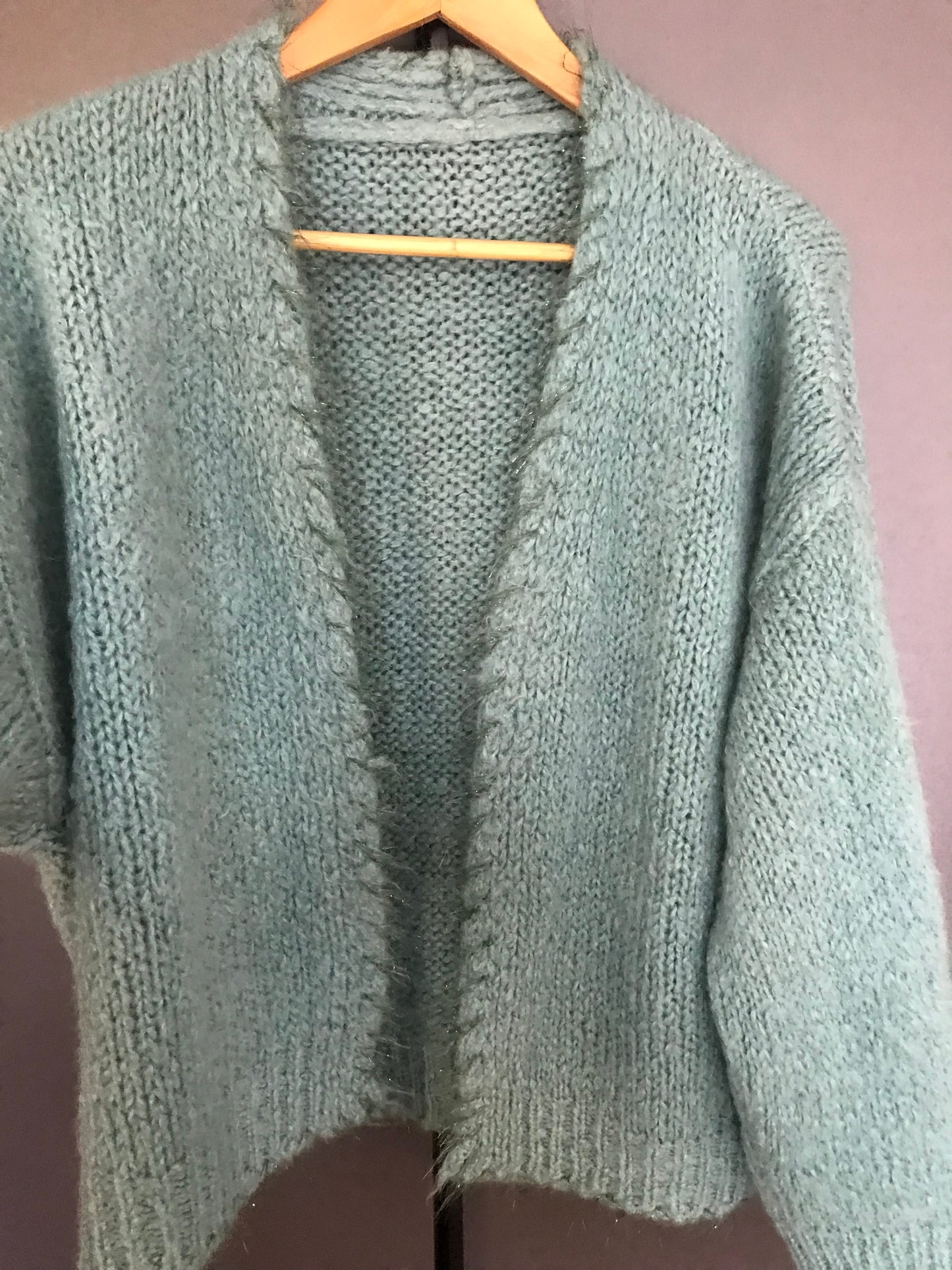 Turquoise wool cardigan