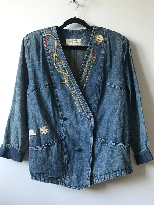 Y2K oversized denim coat