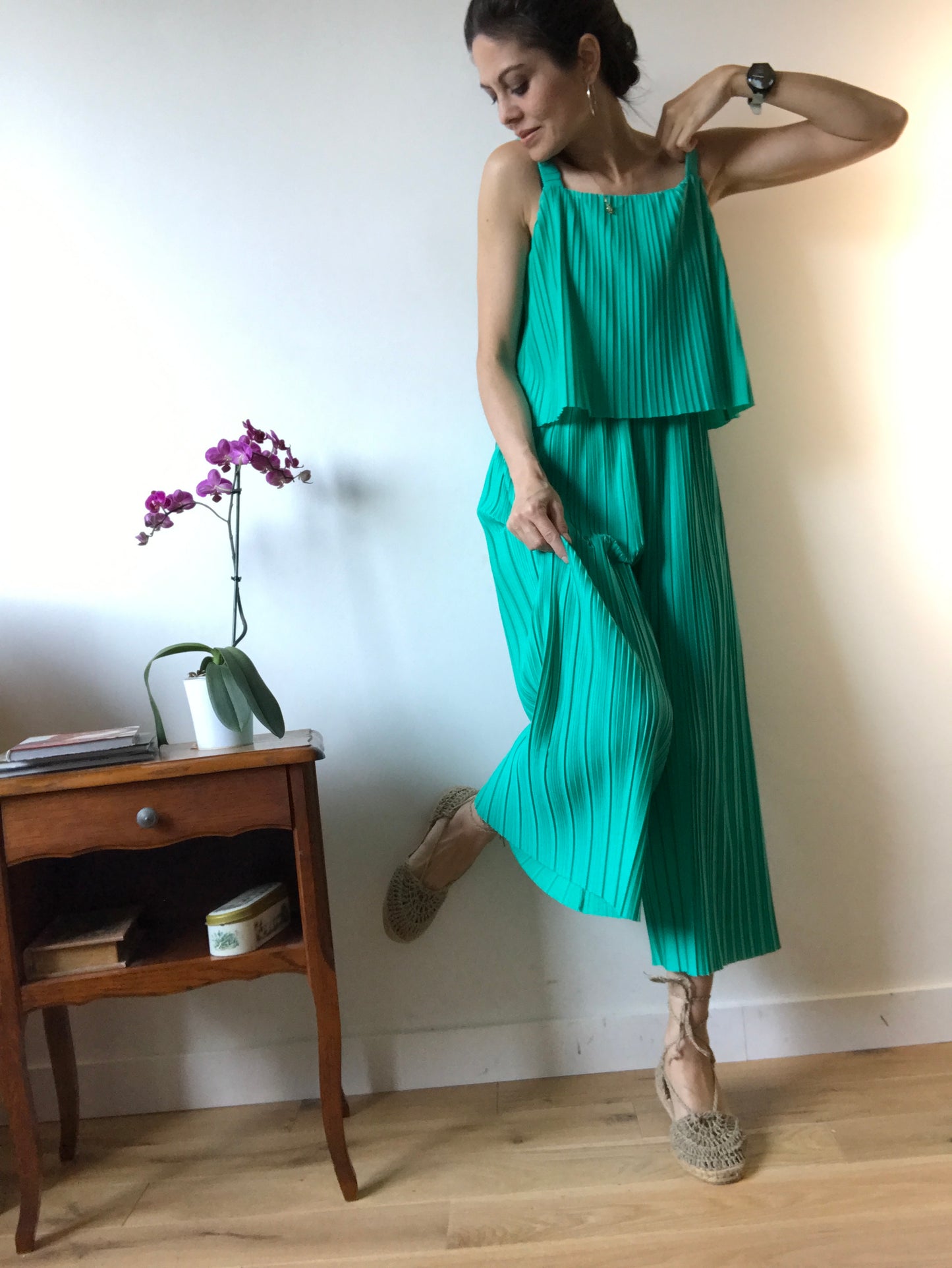 Pleated jumpsuit