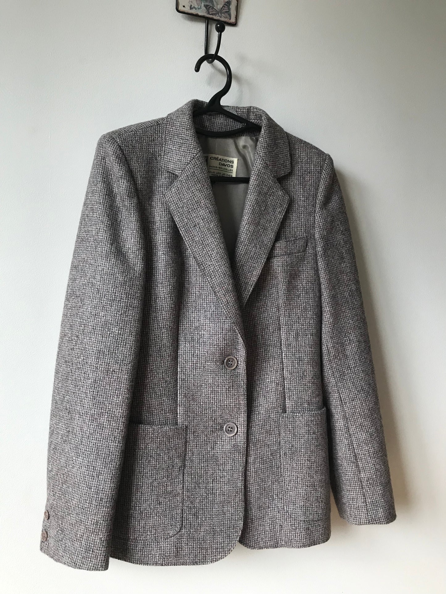 90s Vintage wool skirt suit