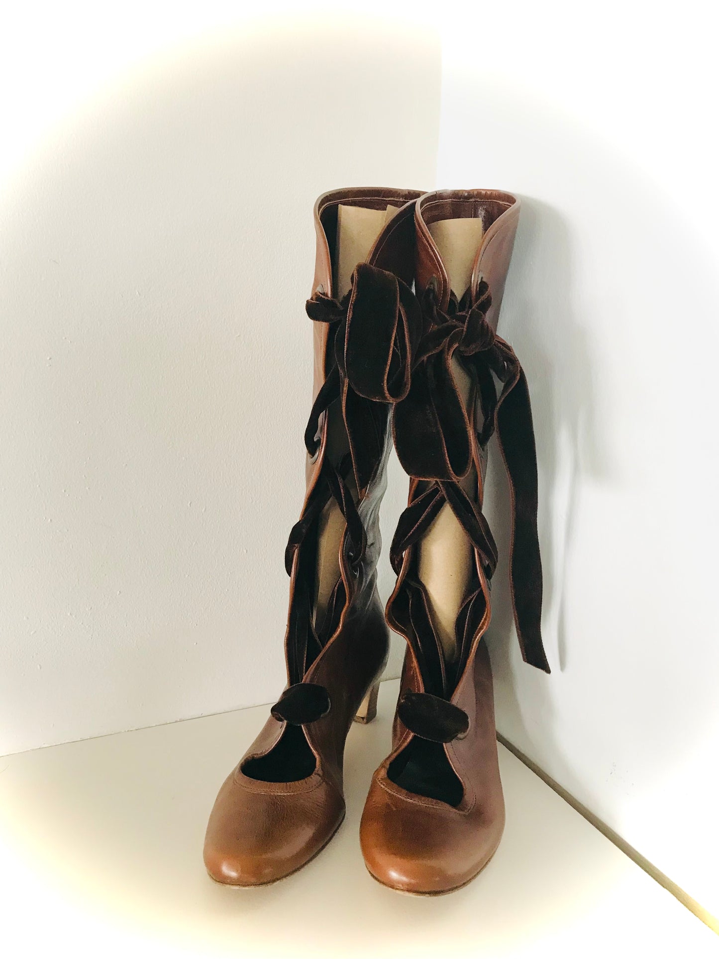 Vintage knee length boots