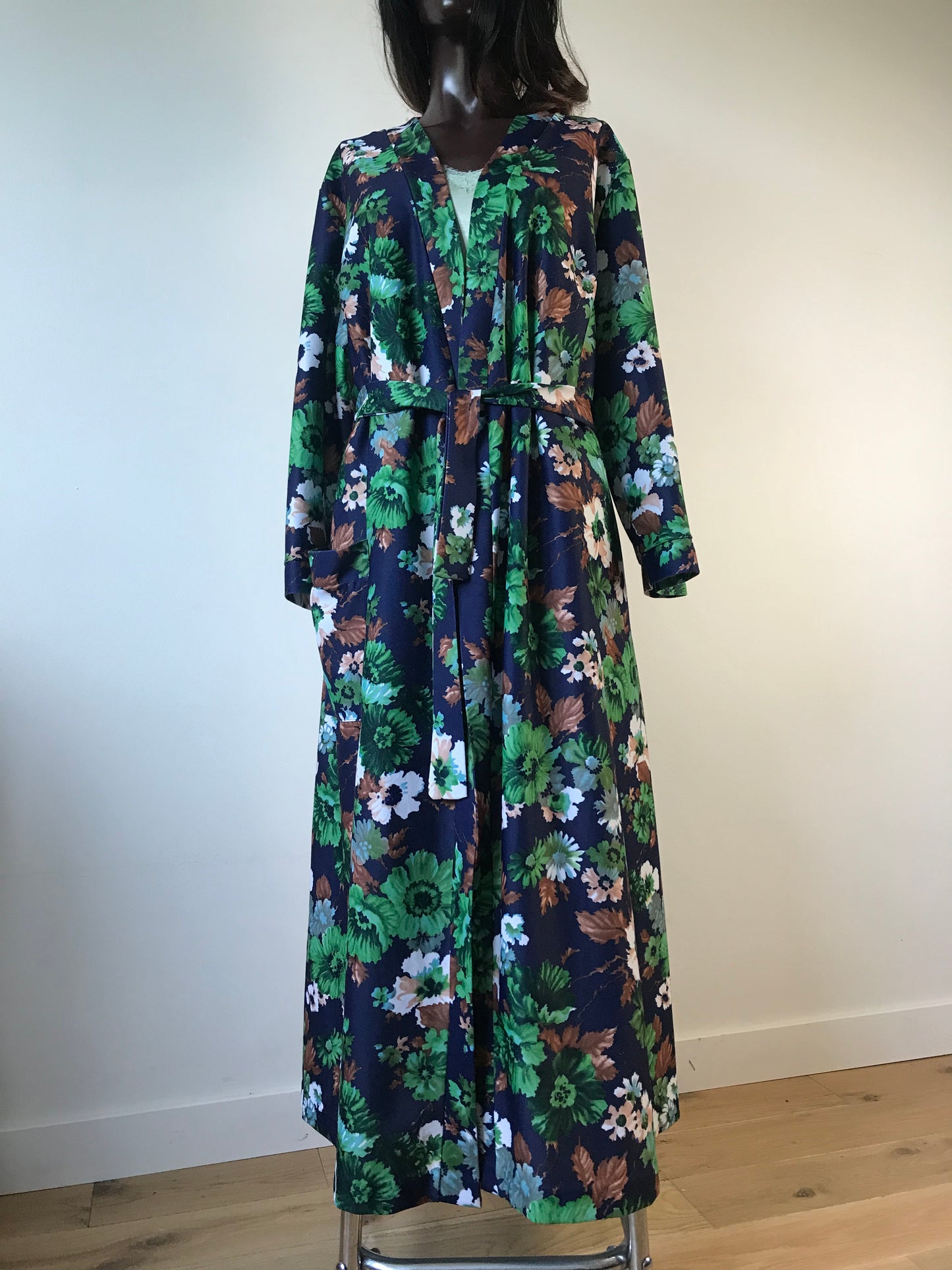 Vintage belted maxi dressing gown