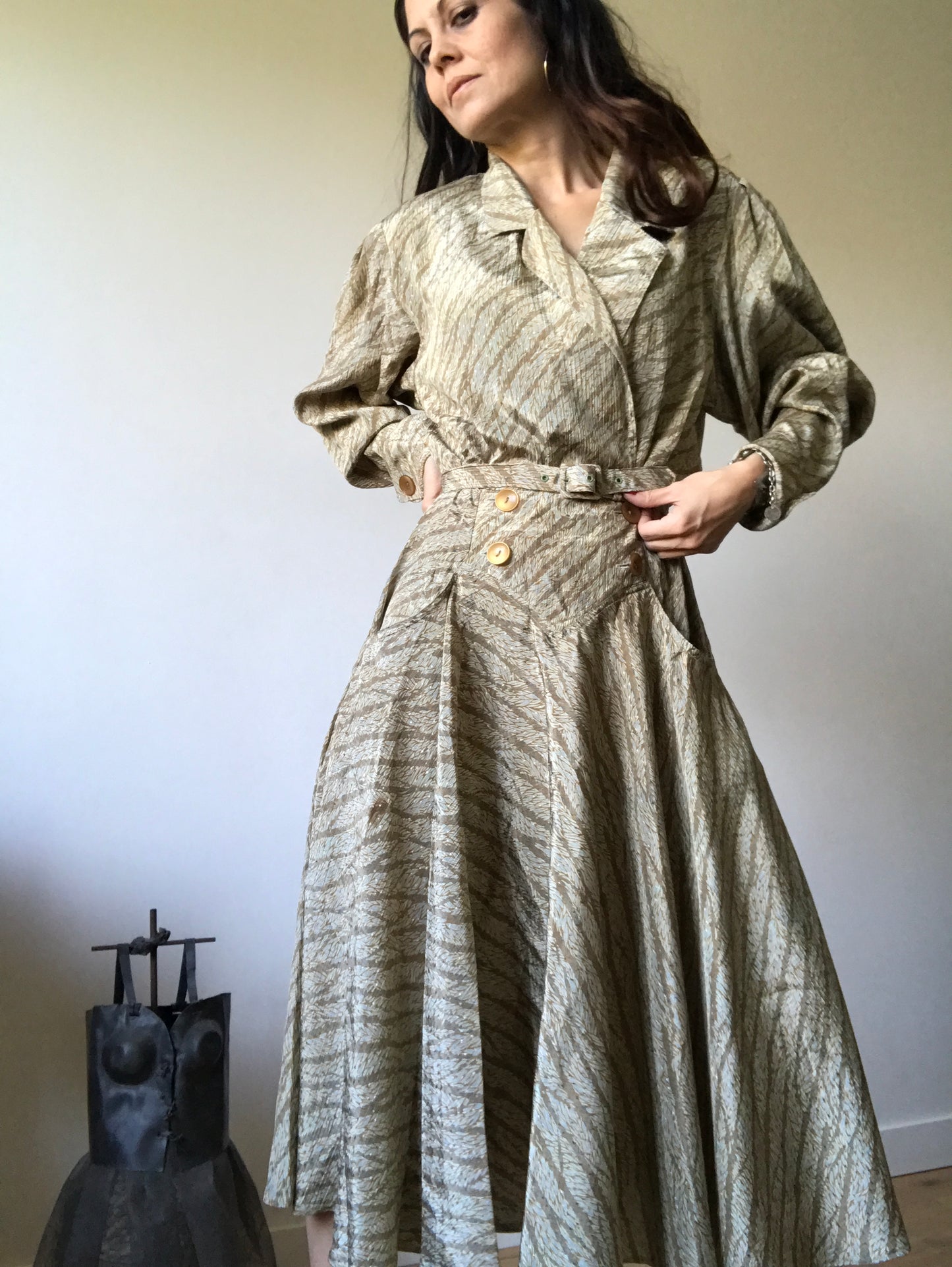 vintage midi dress 80s