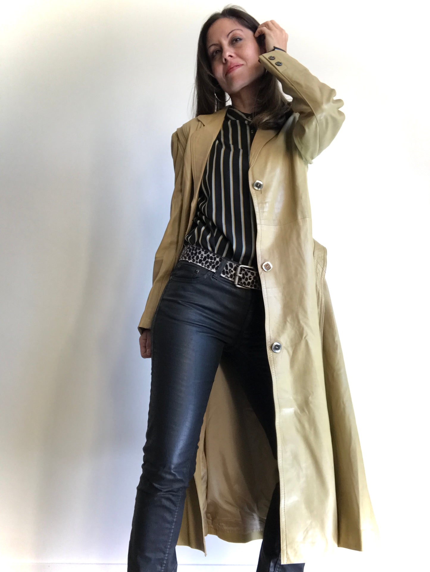 Maxi Leather trench 70s