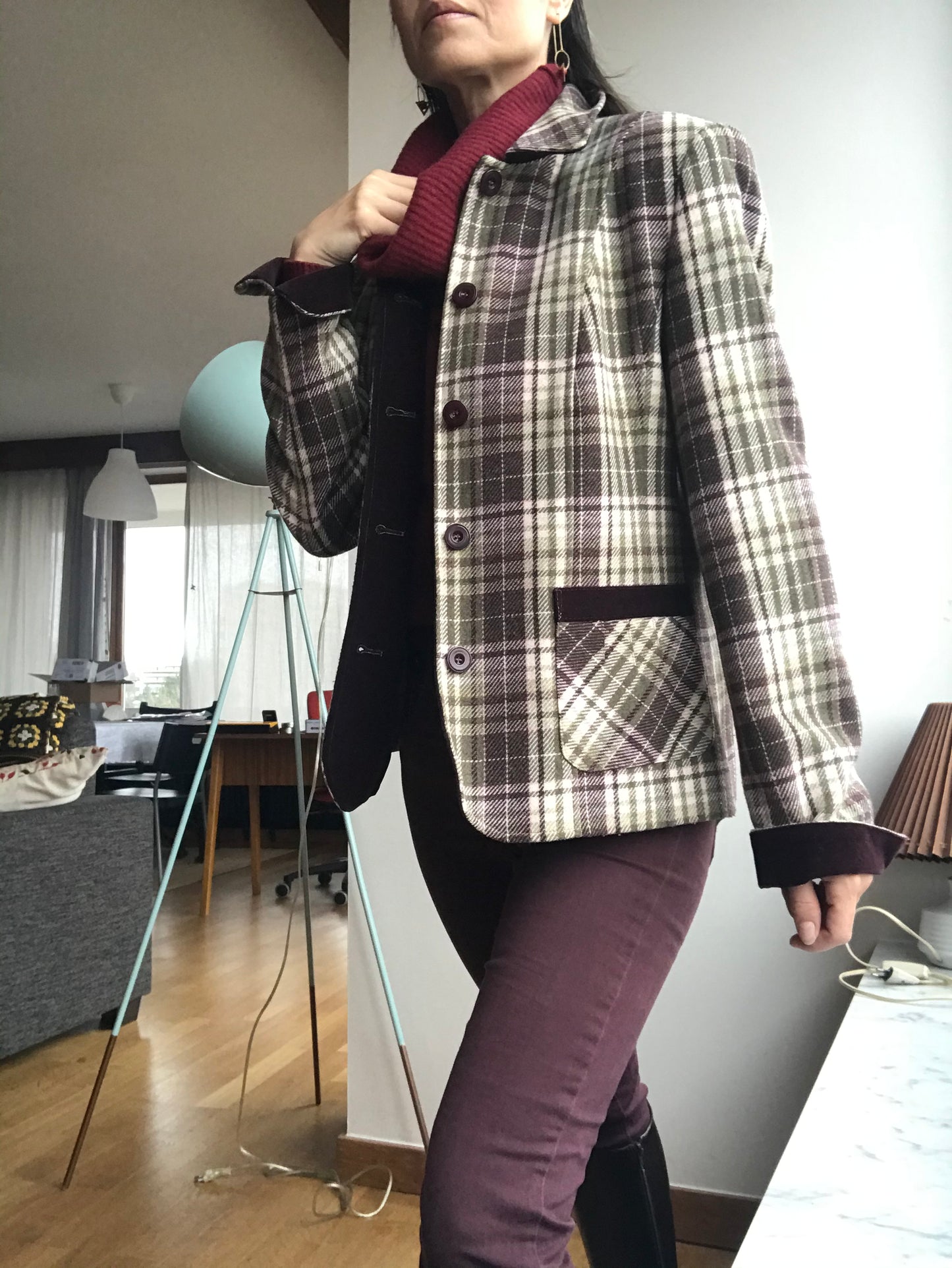 Vintage plaid blazer