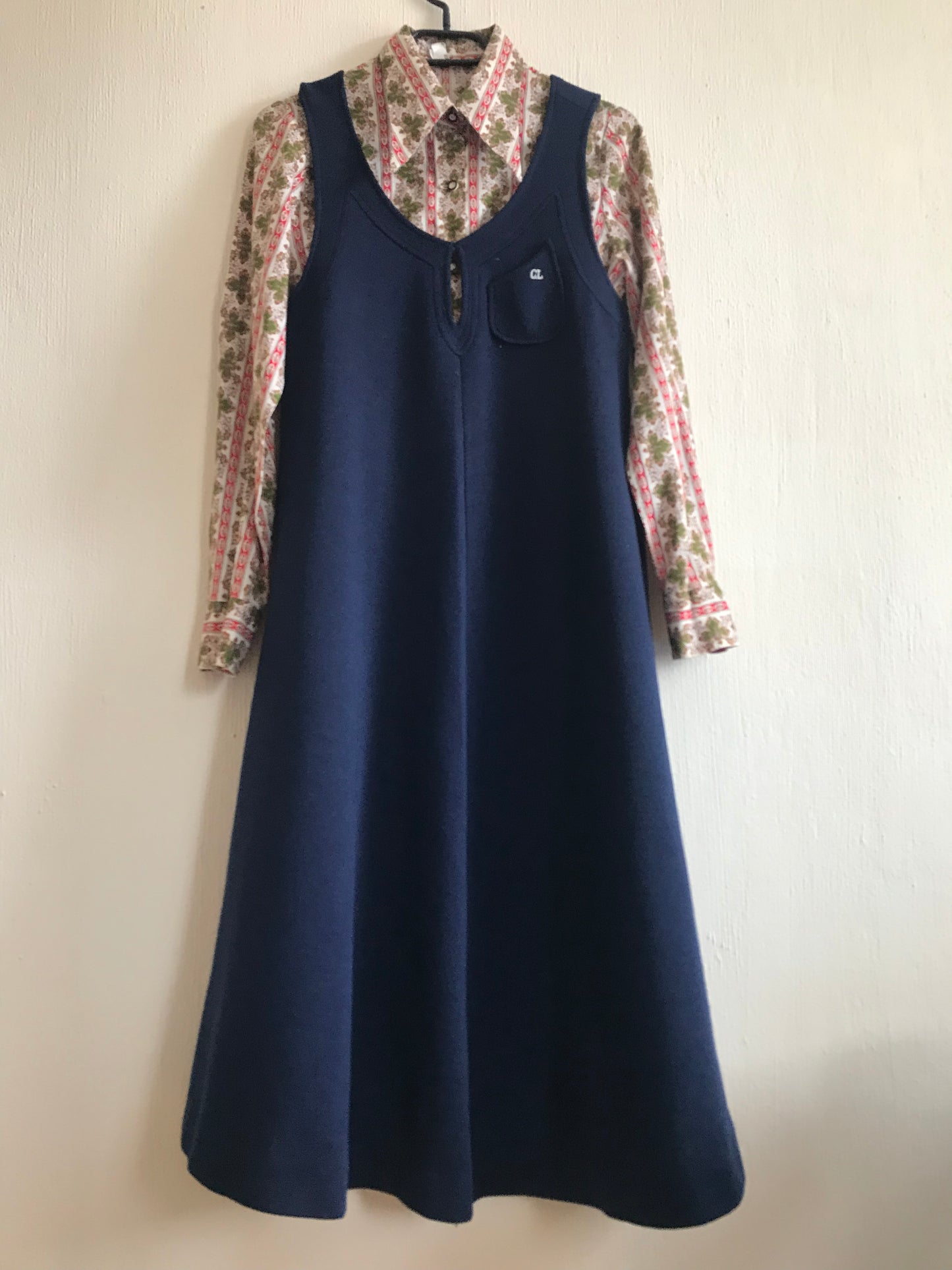 Claire Laurent 70s gilet dress