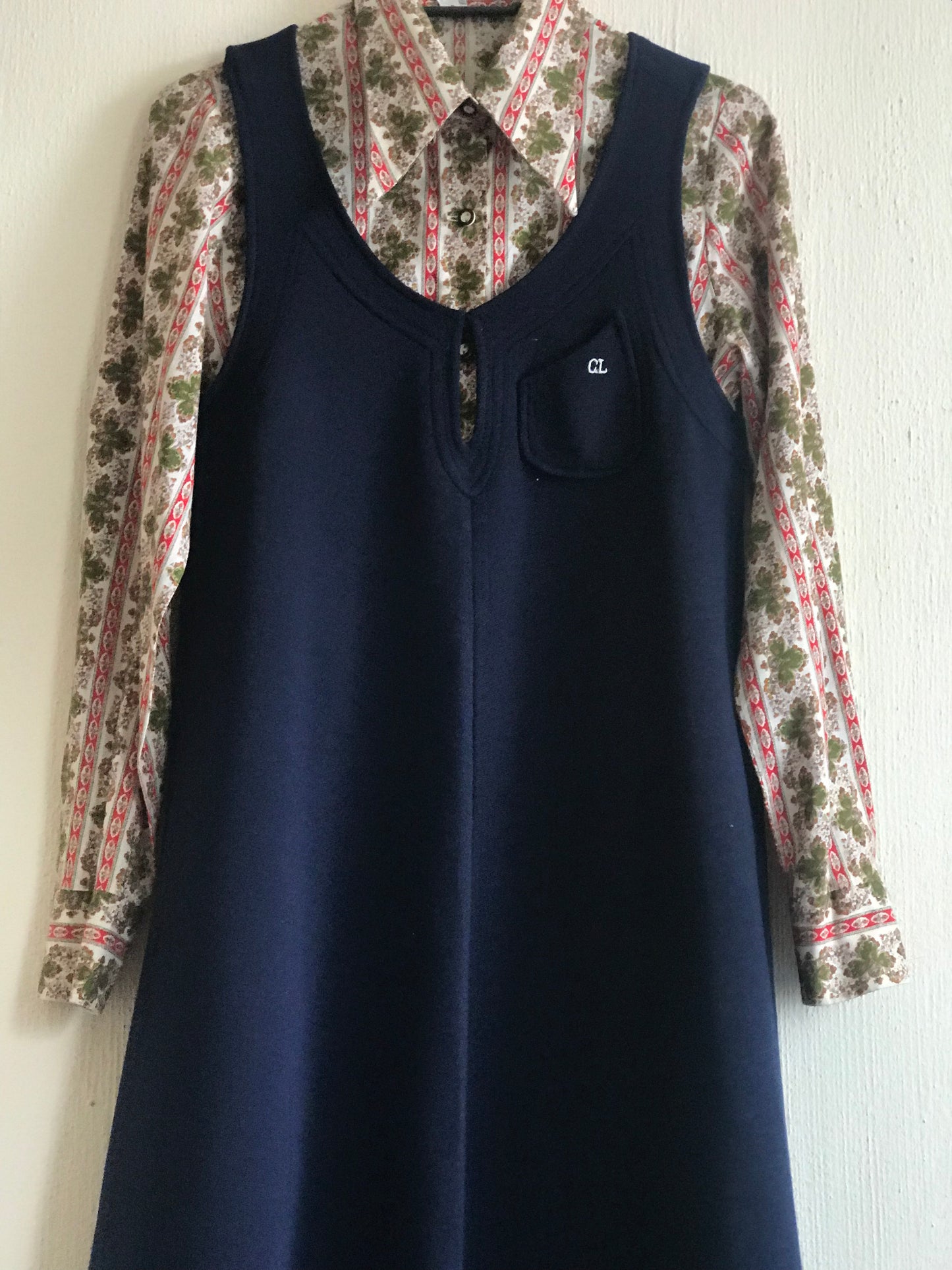 Claire Laurent 70s gilet dress