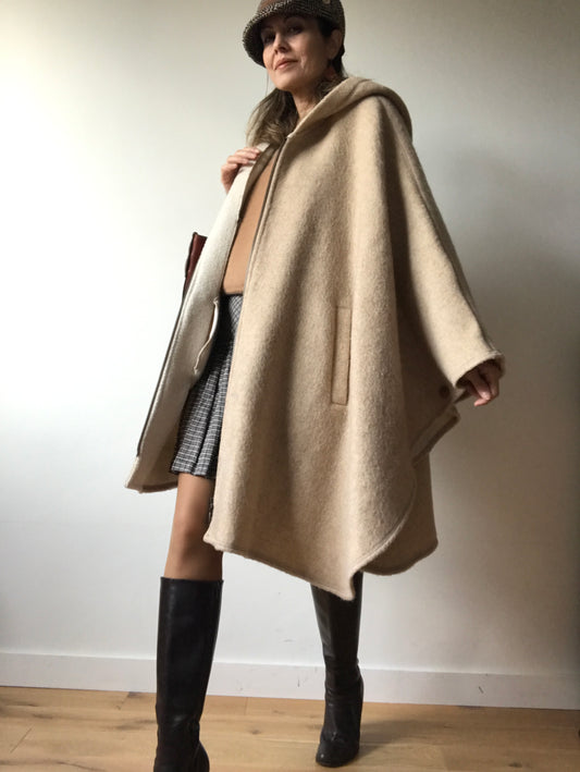 Mohair cape coat