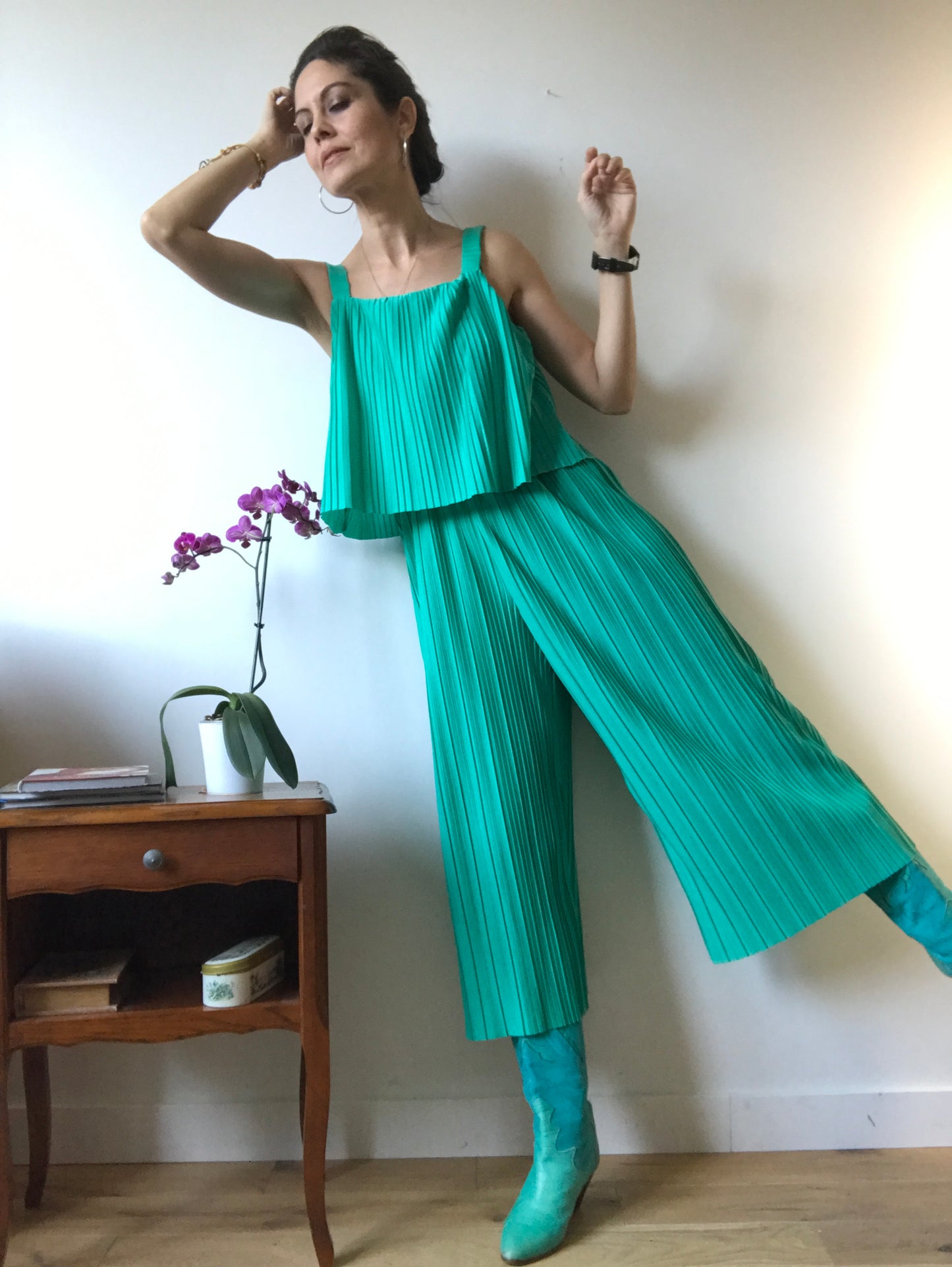 Pleated jumpsuit