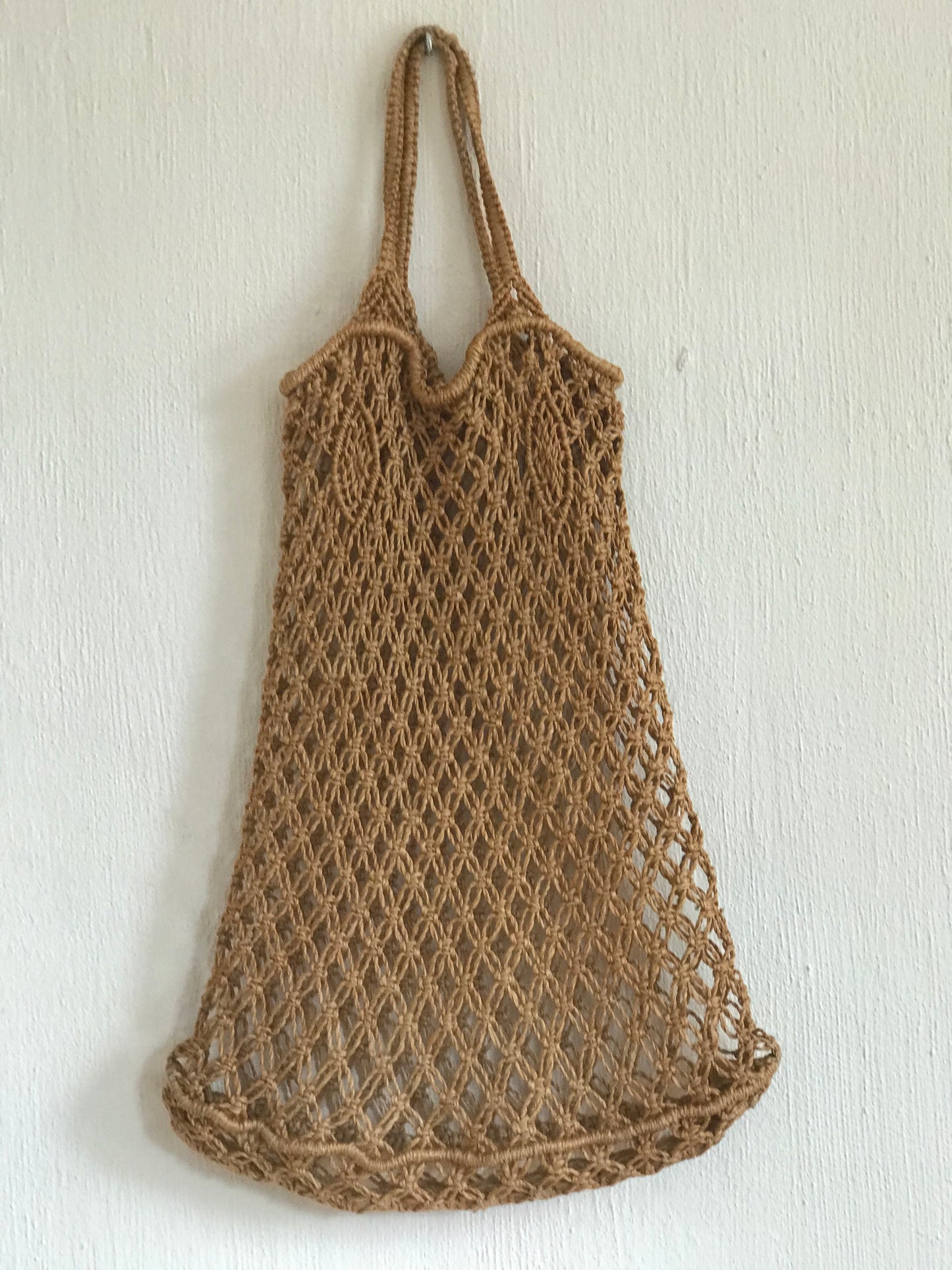 Vintage macrame shopper