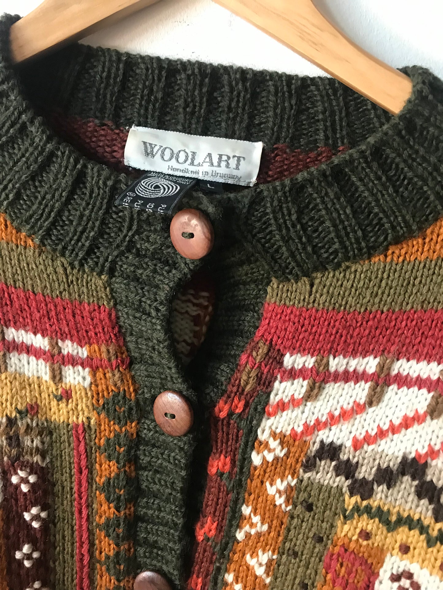 Knitted wool cardigan