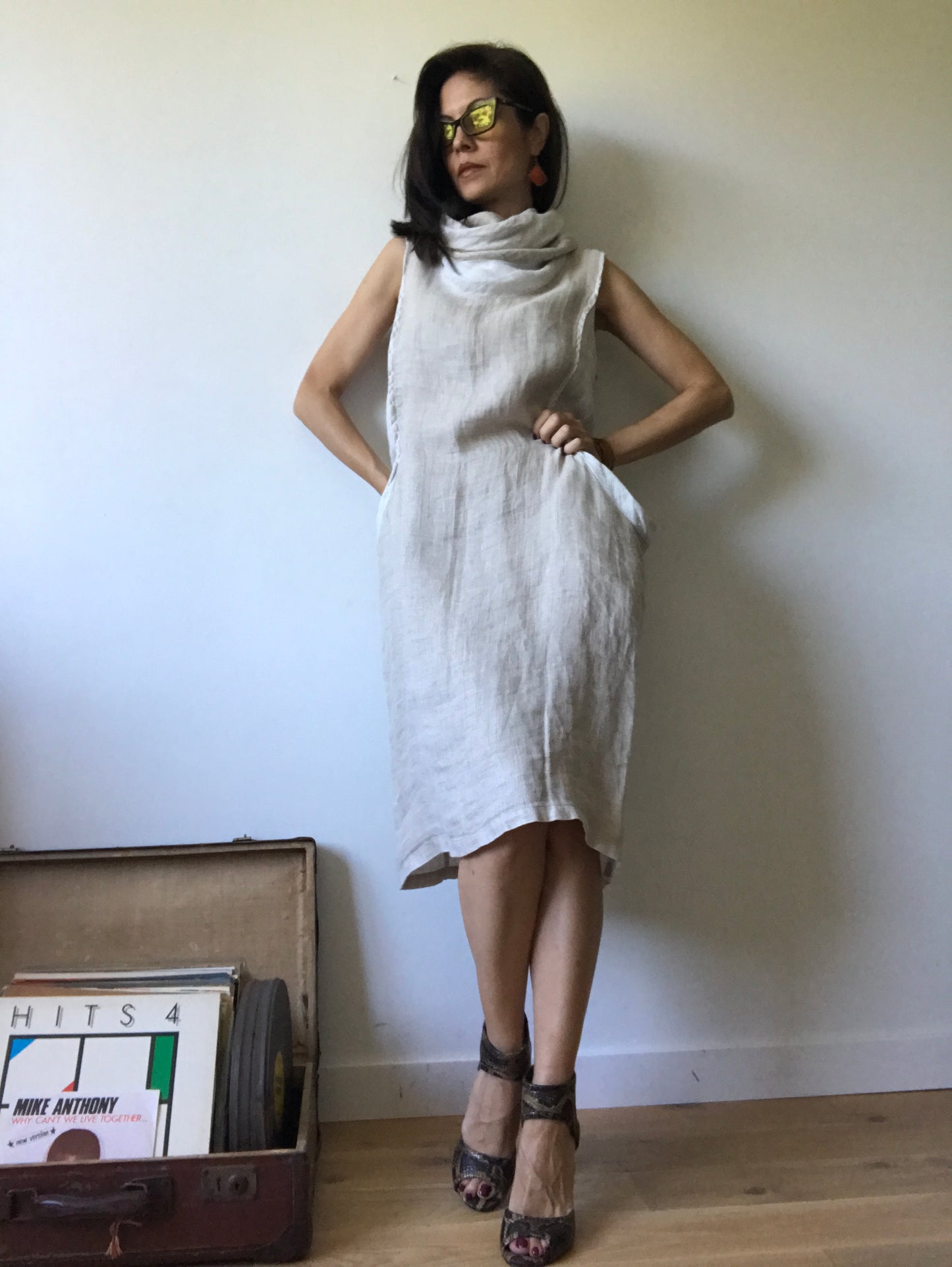 Linen vintage dress