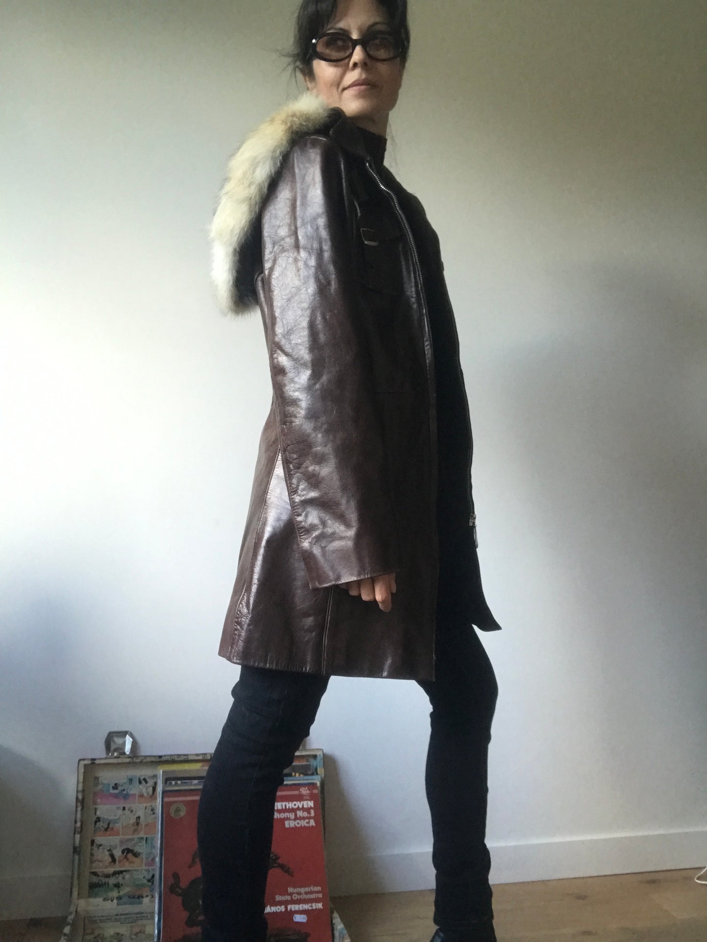 Vintage leather coat