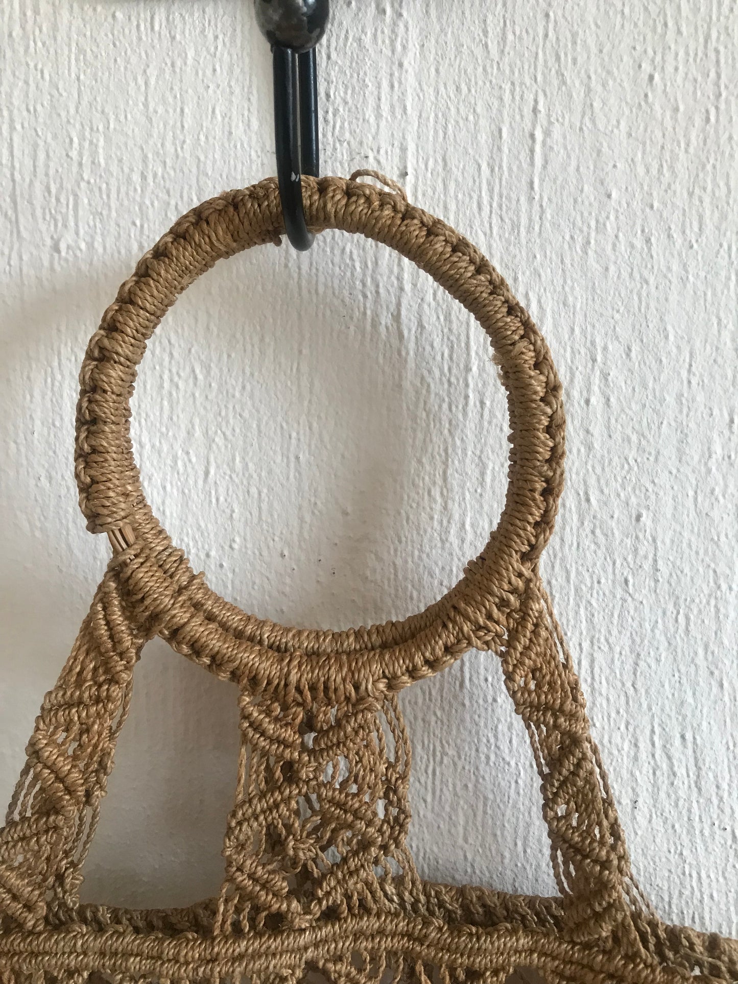 Vintage macrame purse