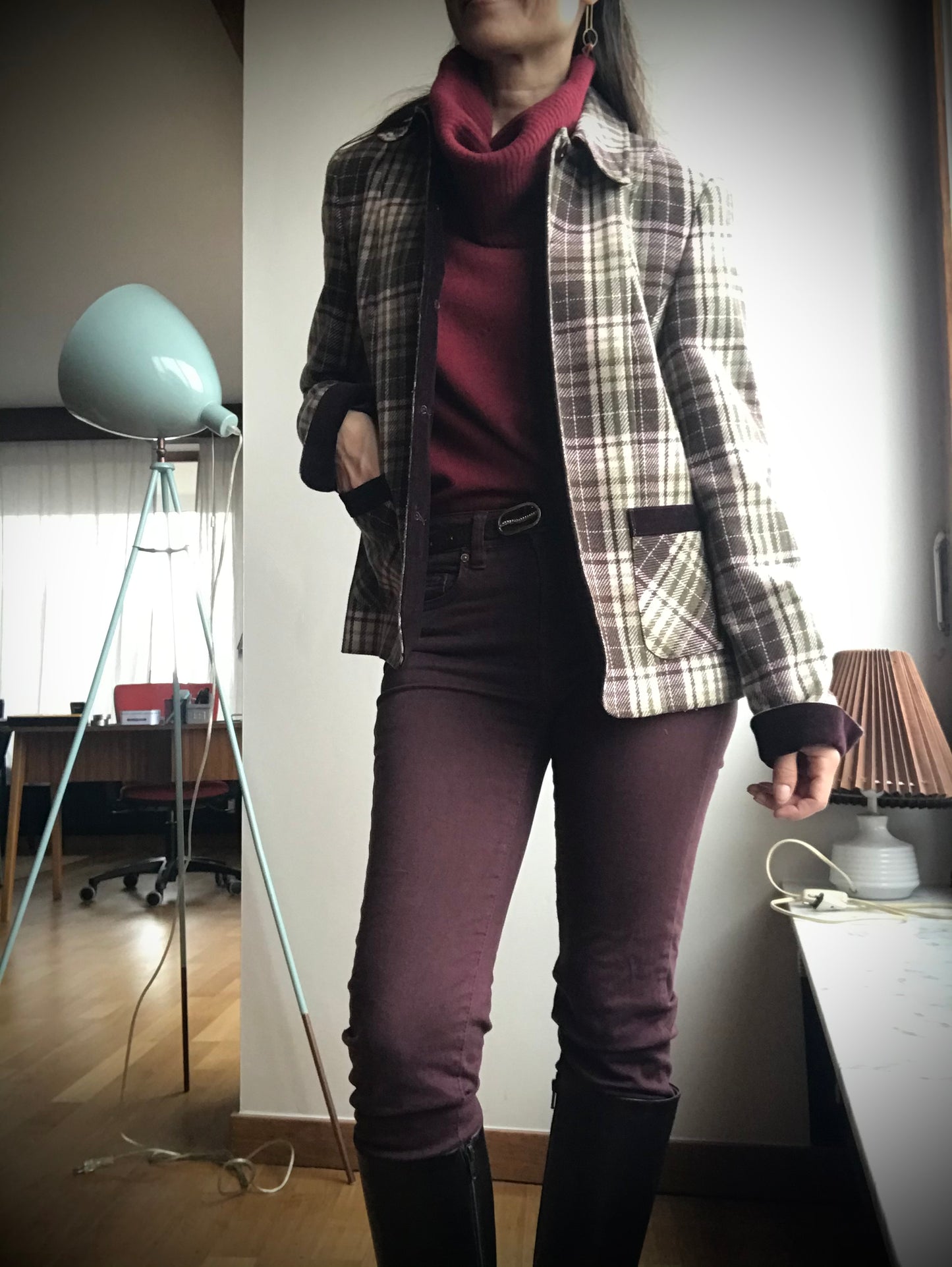 Vintage plaid blazer