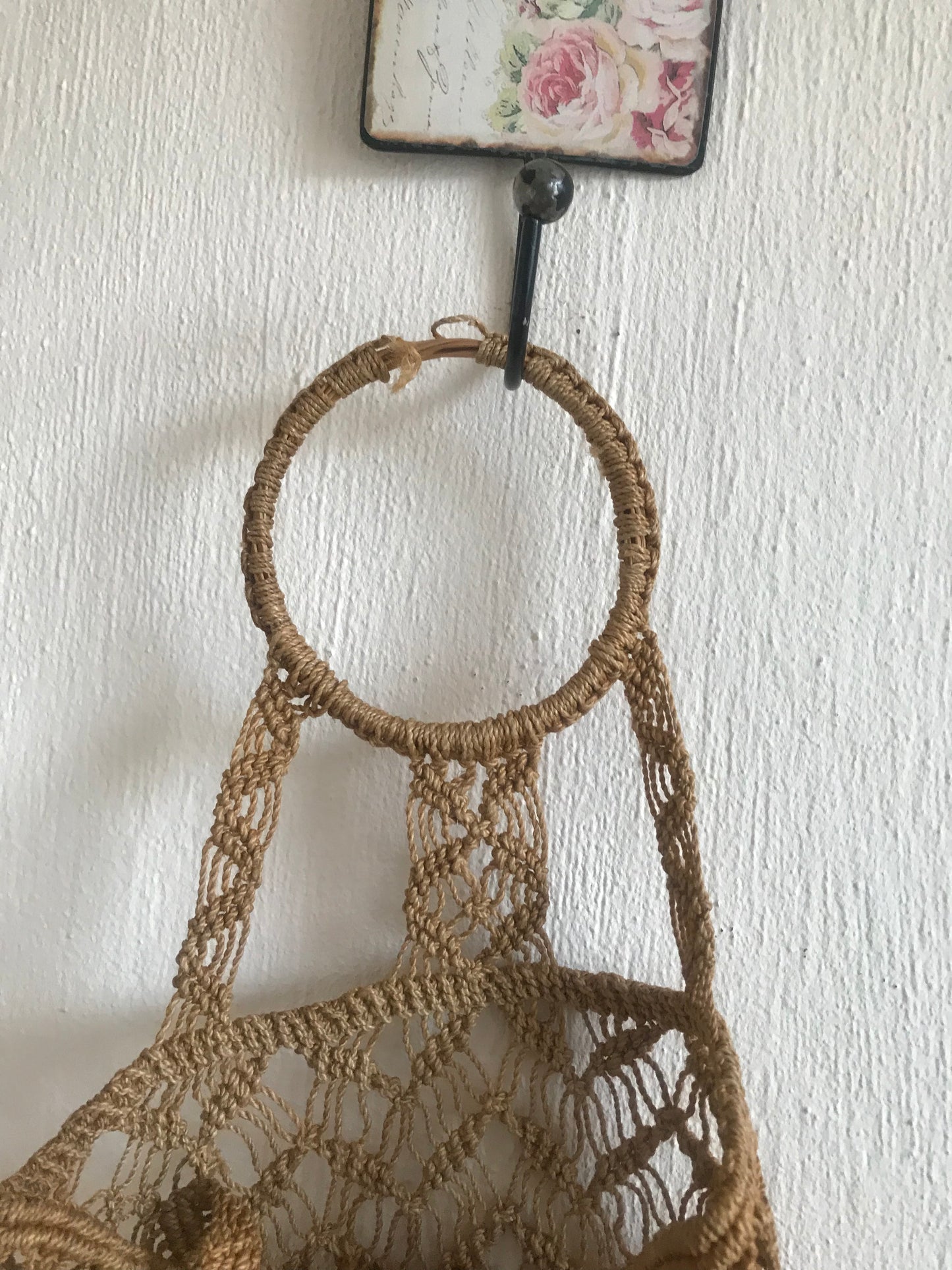 Vintage macrame purse