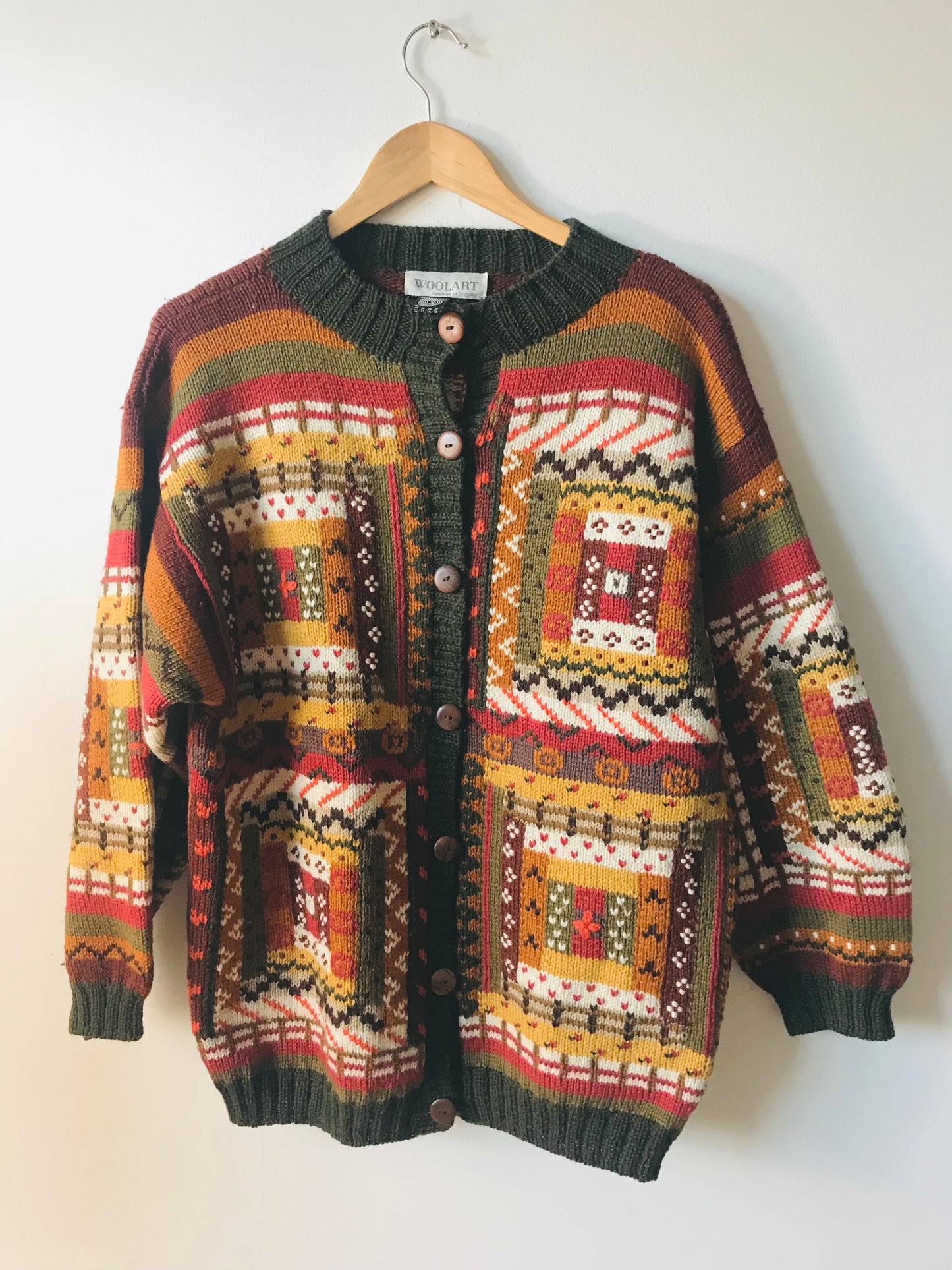 Knitted wool cardigan