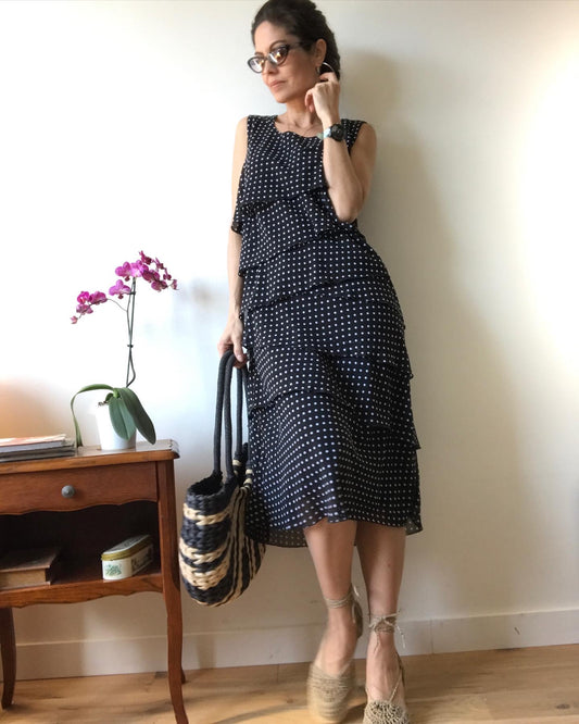 Polka dot midi dress, vintage